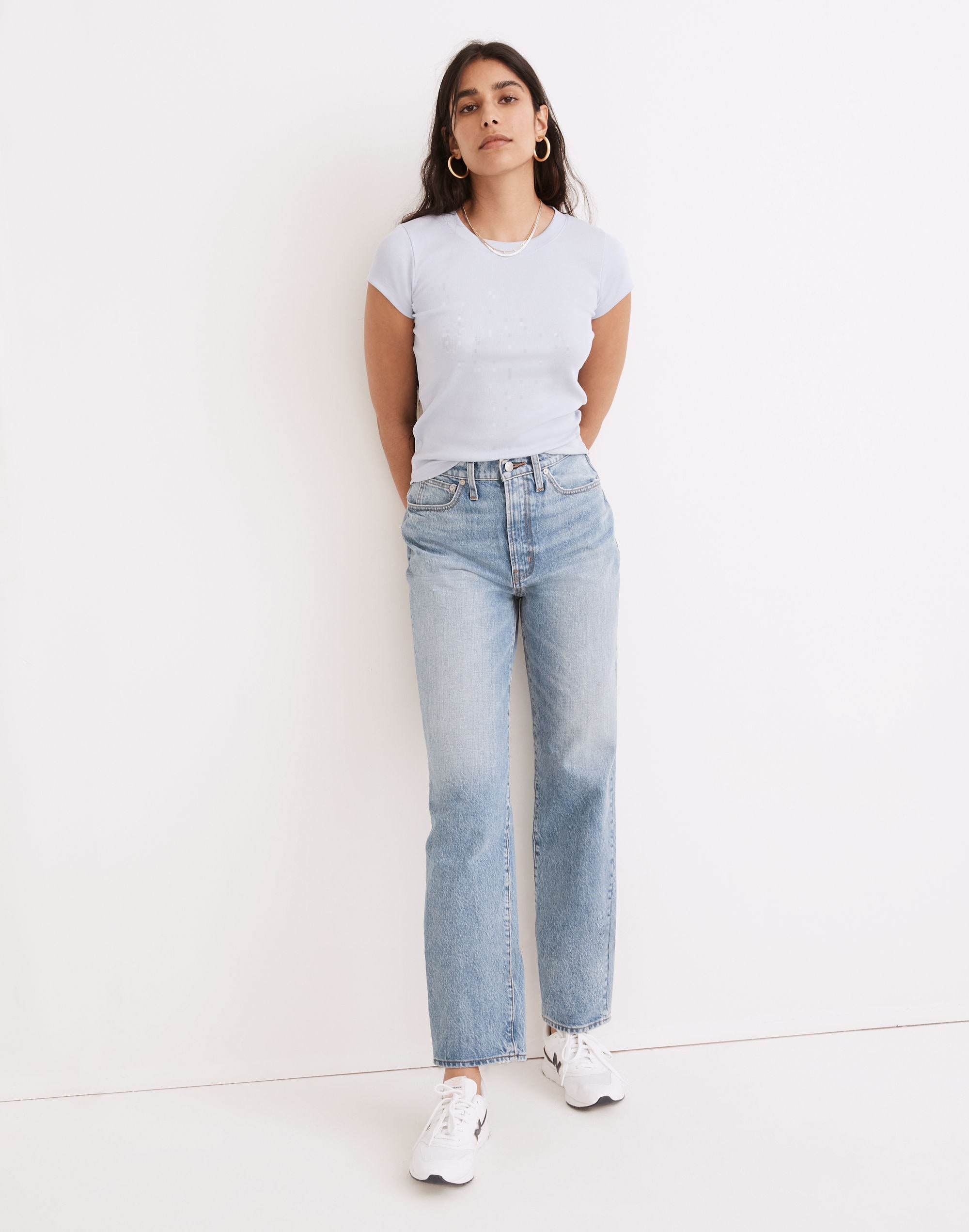 Madewell The Low Rise Perfect Vintage Straight Jeans in Bromton Wash - Size  33 - Jeans