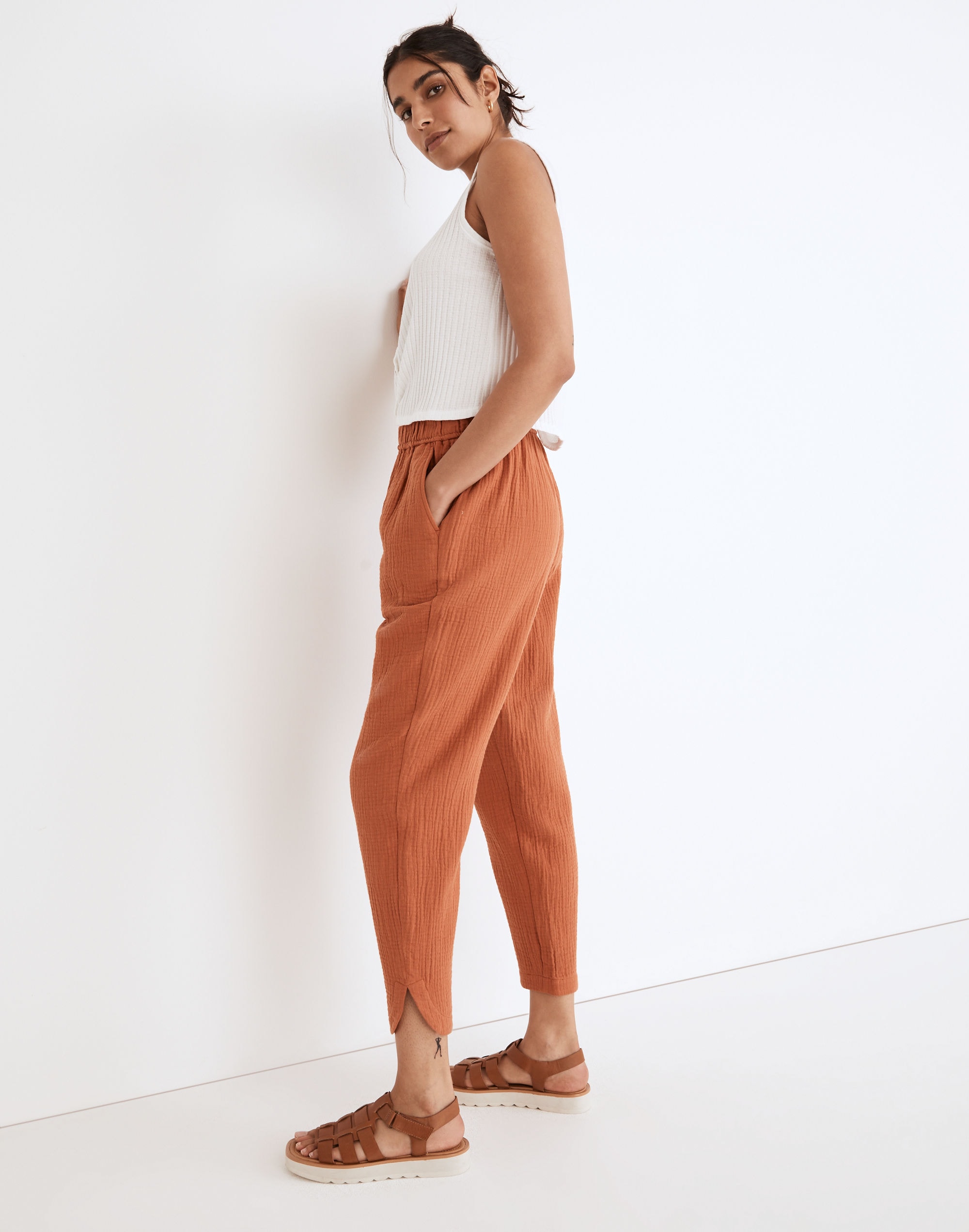 Lightspun Pull-On High-Rise Tapered Pants