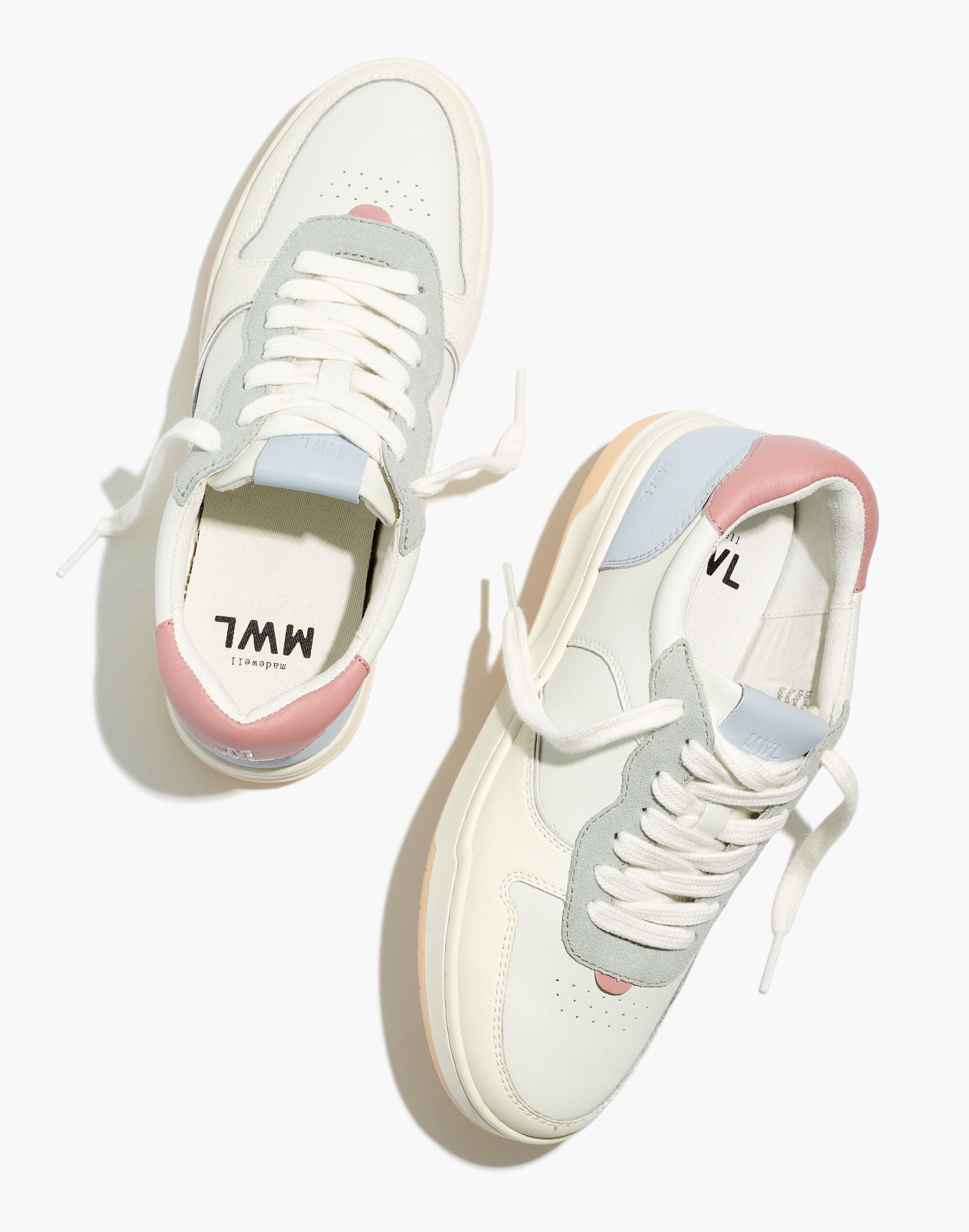 Court Low-Top Sneakers in Pastel Colorblock