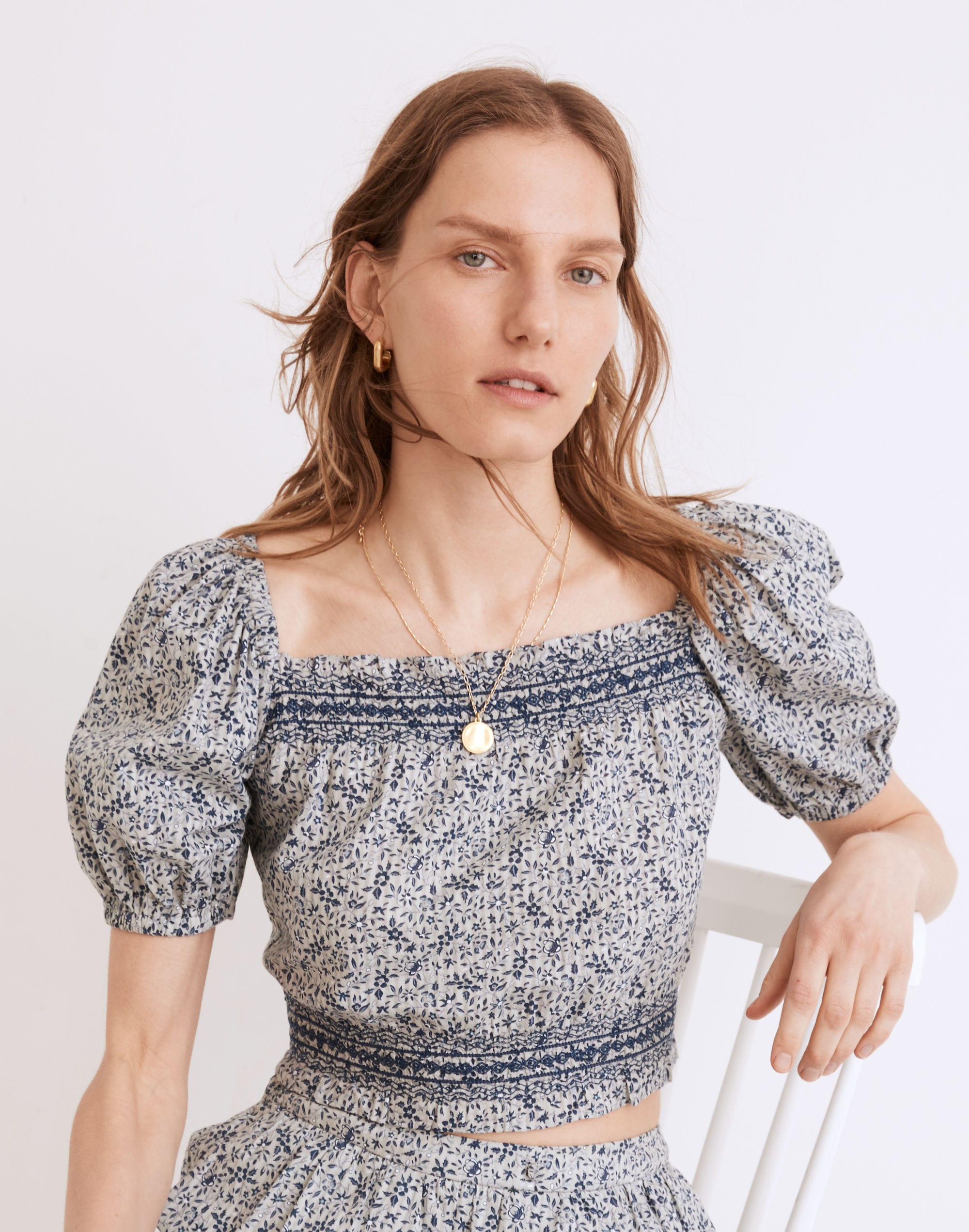 Jeanette Top Florentine Floral | Madewell