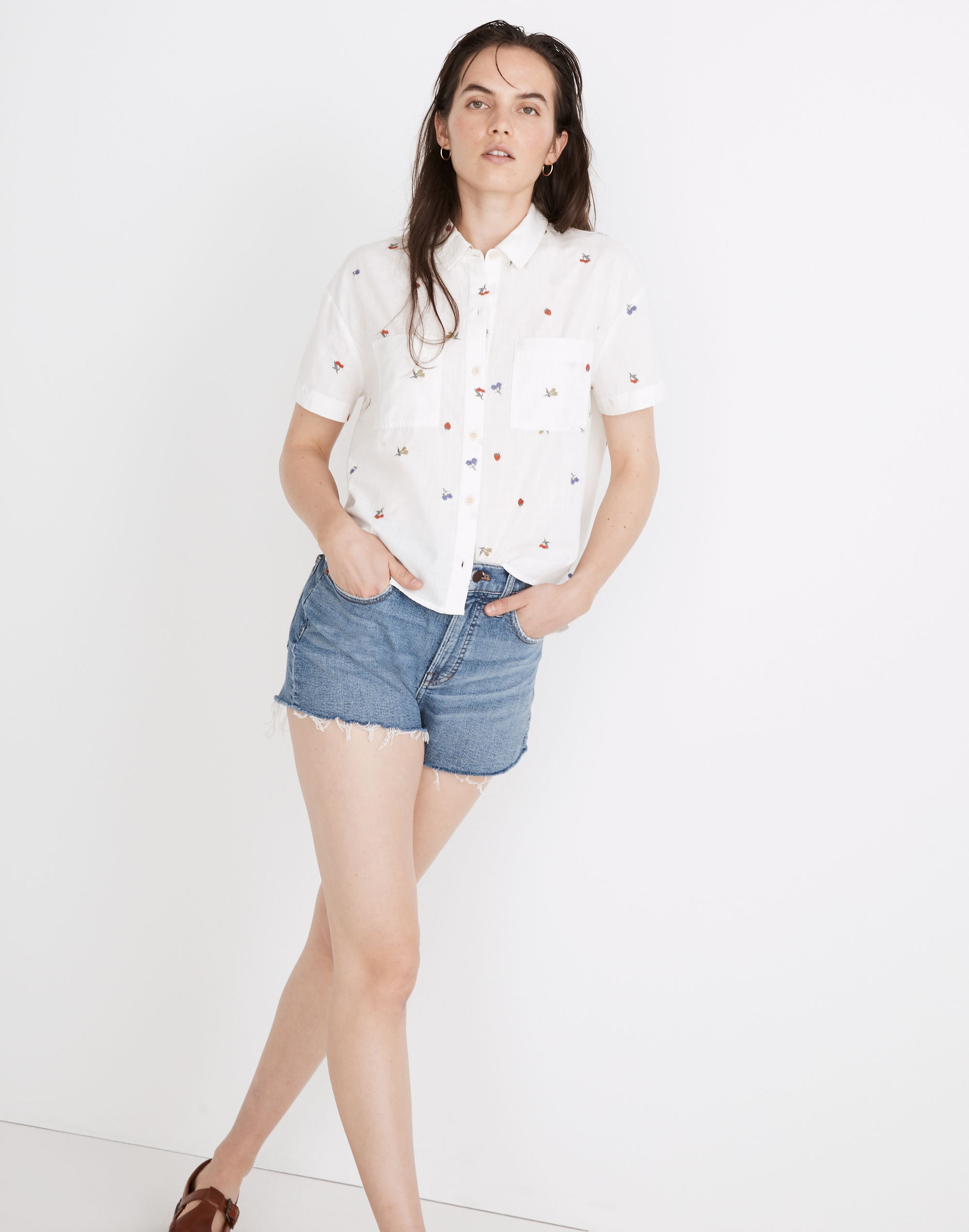 Beachside Shirttail Top Fresca Fruit | Madewell