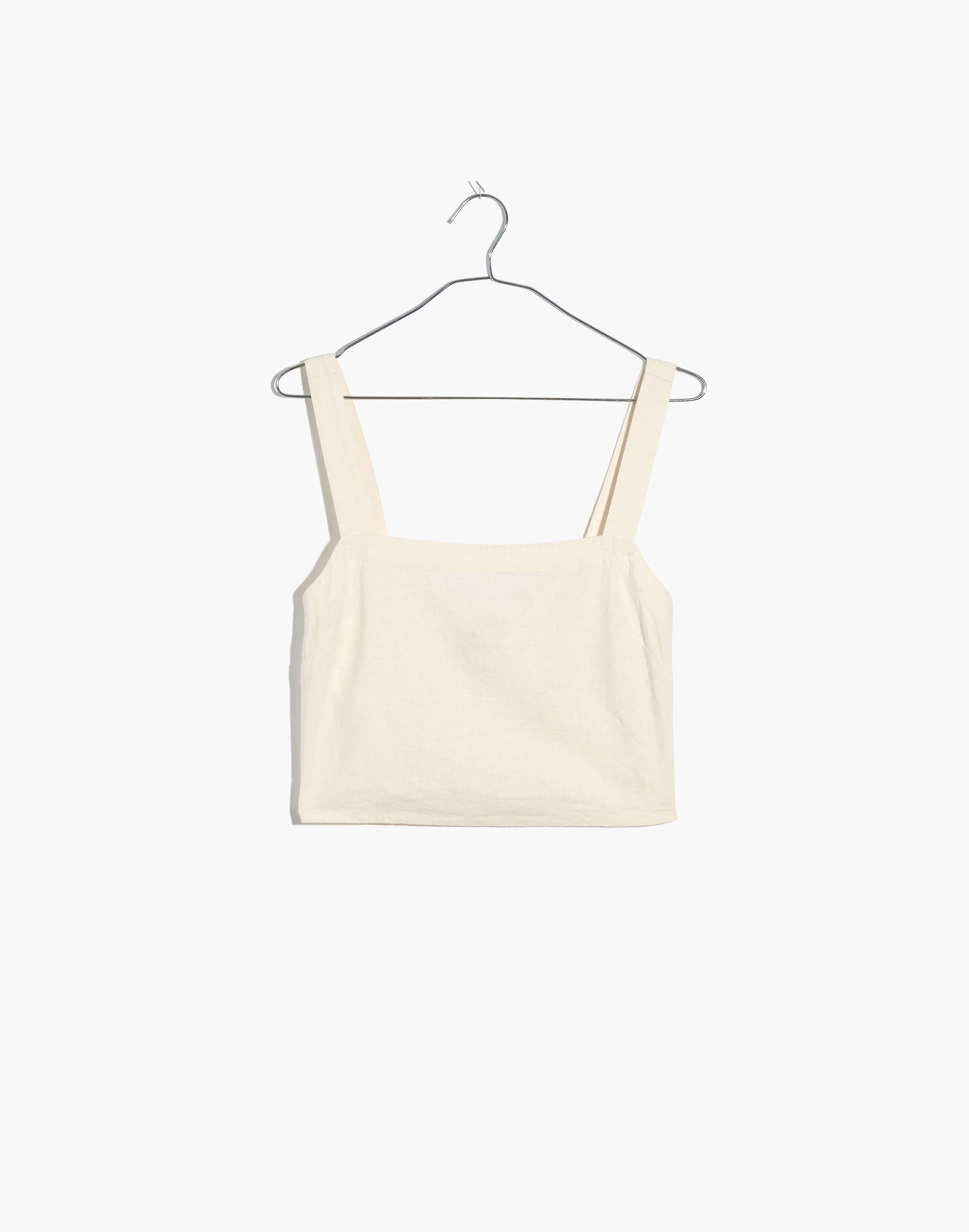 Linen-Blend Abbie Crop Top | Madewell