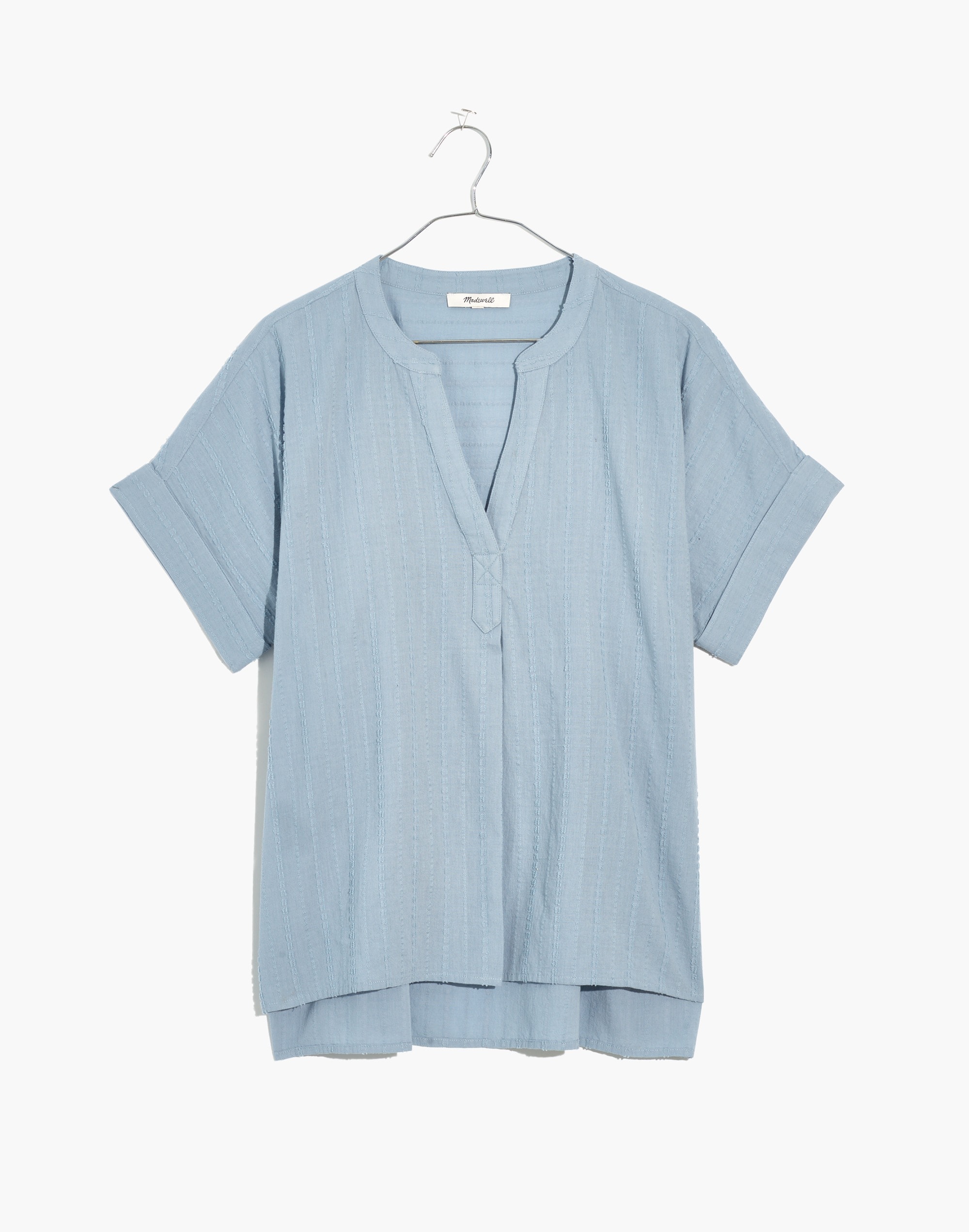 Lakeline Popover Shirt in Clip-Stripe | Madewell