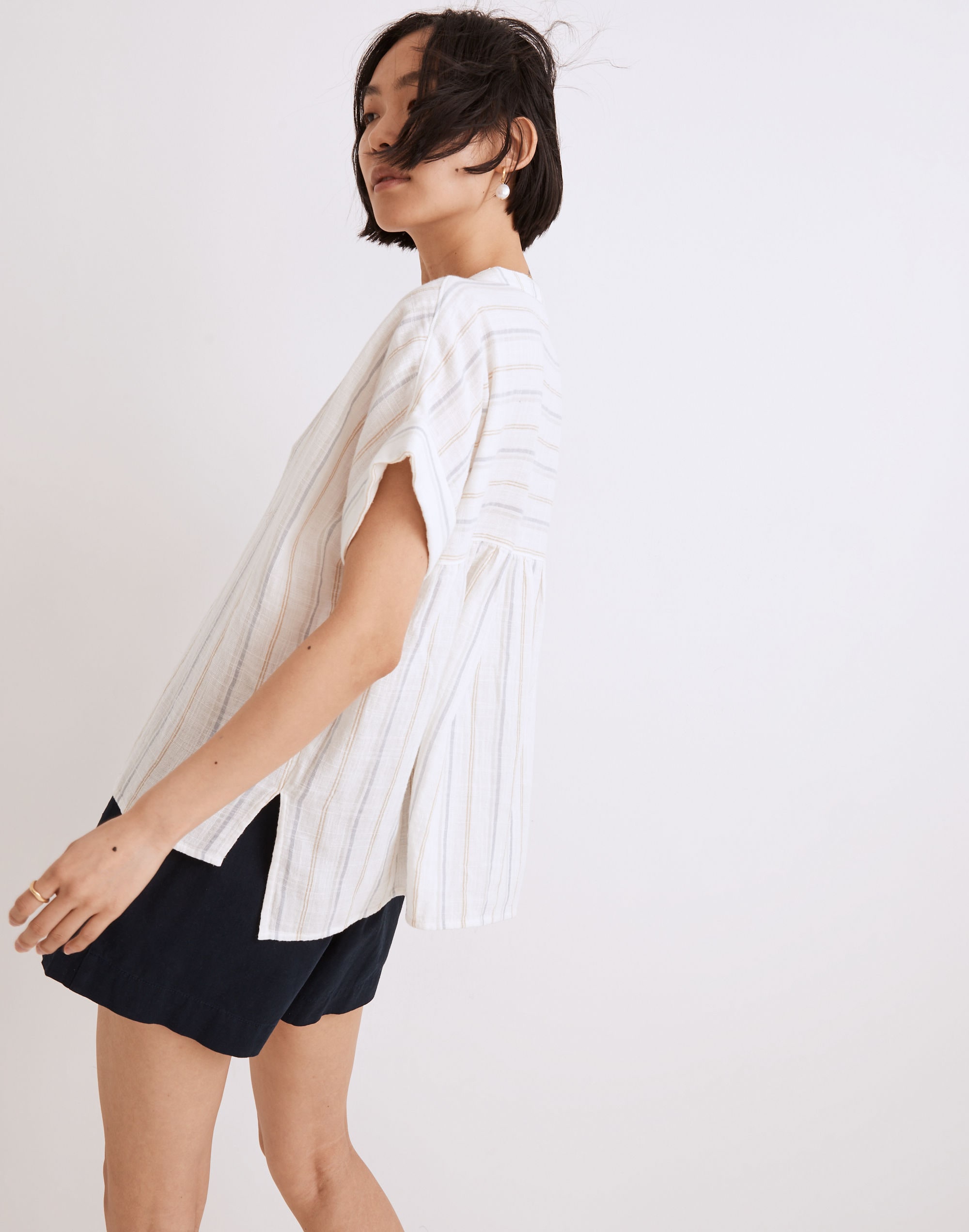 Lakeline Popover Shirt in Schulner Stripe | Madewell