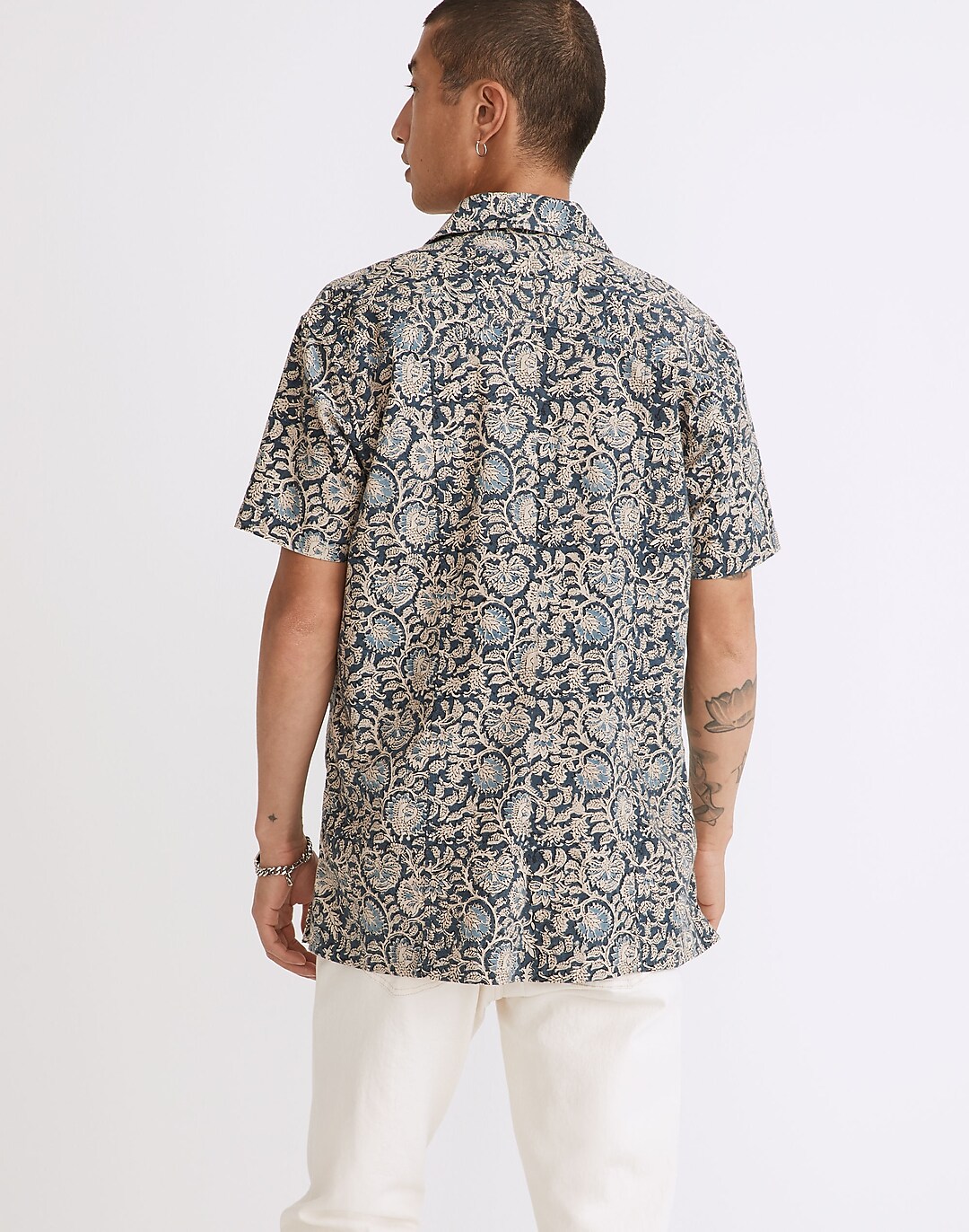 Corridor® Indigo Hand Block-Printed Summer Shirt