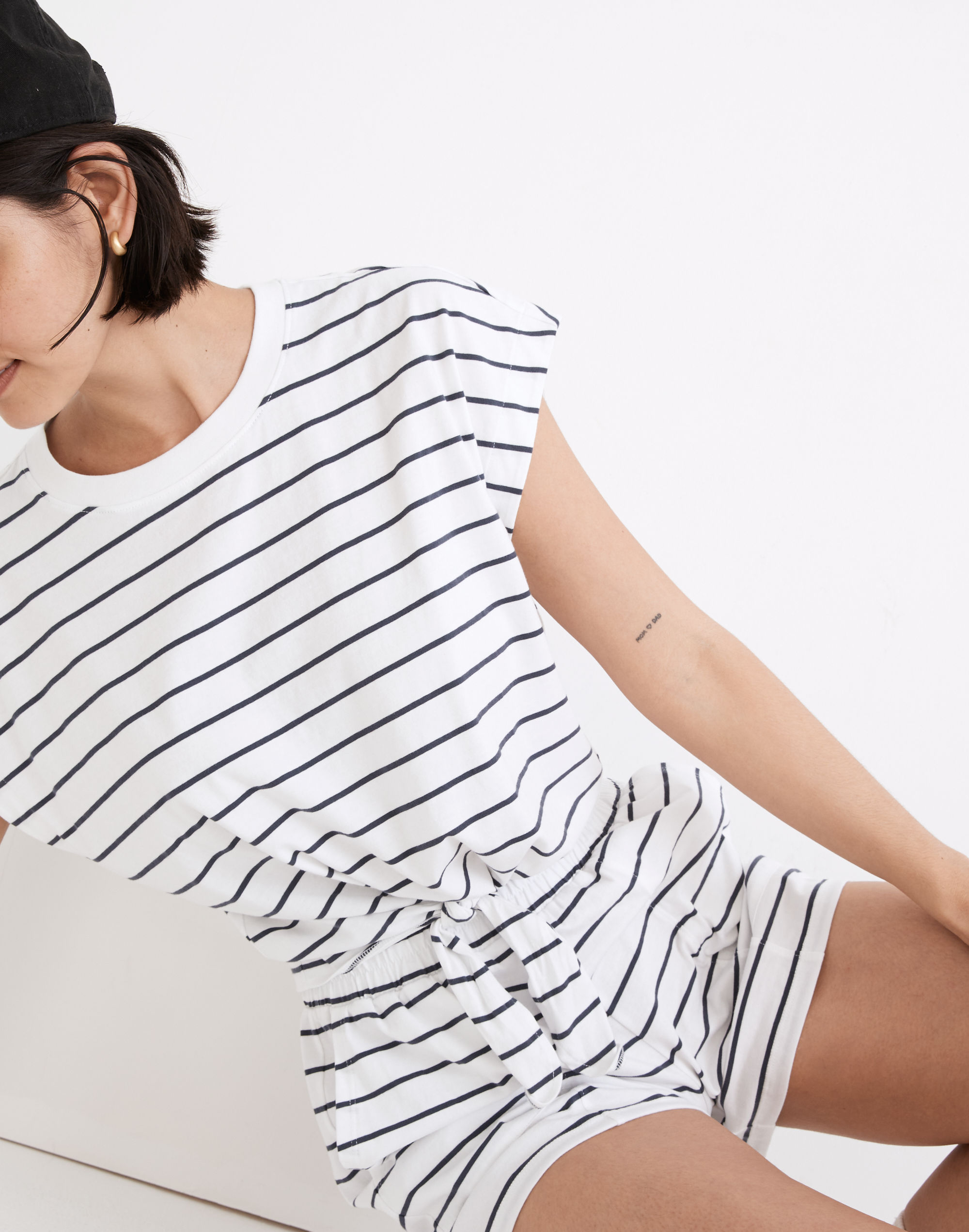 MWL Tie-Front Tee in Stripe | Madewell