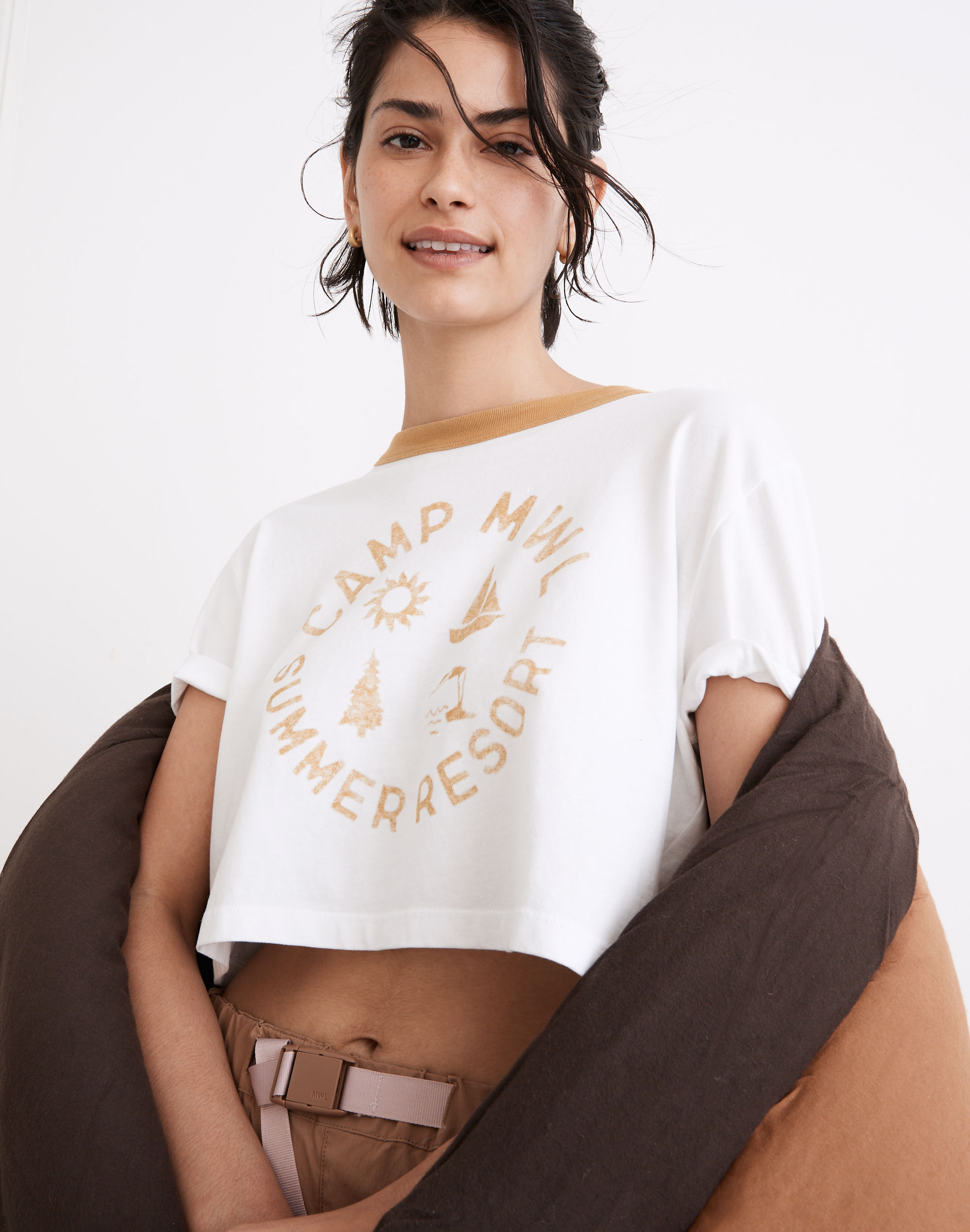 MWL Camp Resort Ringer Crop Tee | Madewell