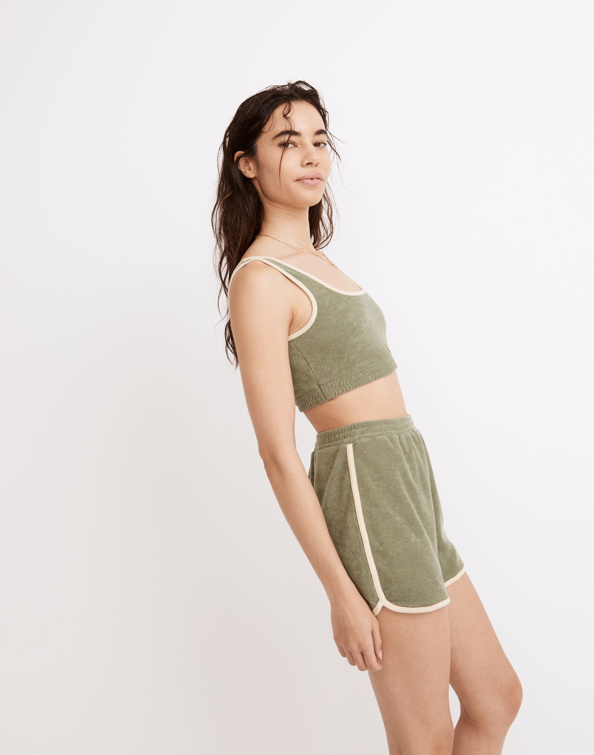 MWL Towel Terry Sweatshirt Bralette | Madewell