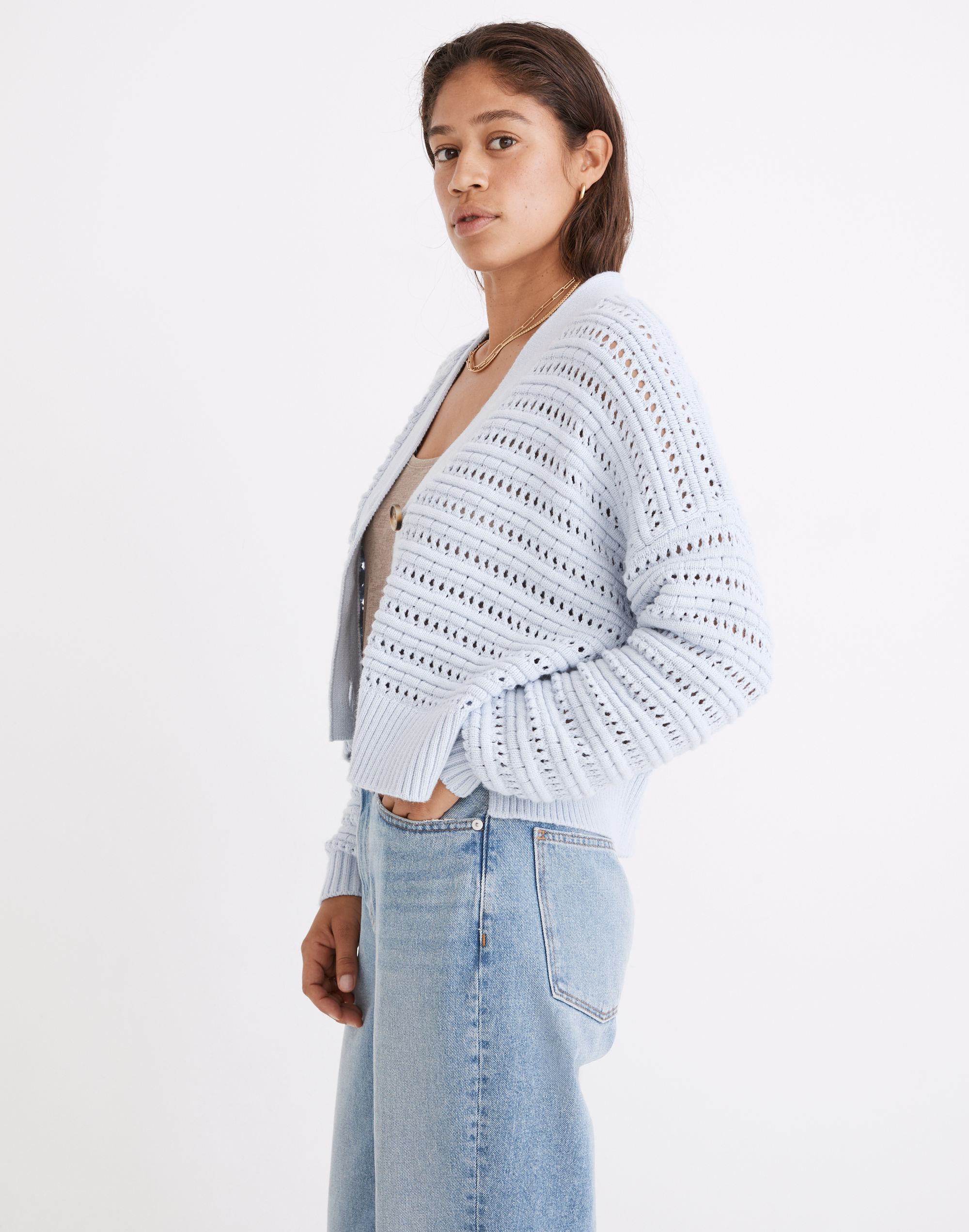 Tanfield Open-Stitch Cardigan Sweater | Madewell