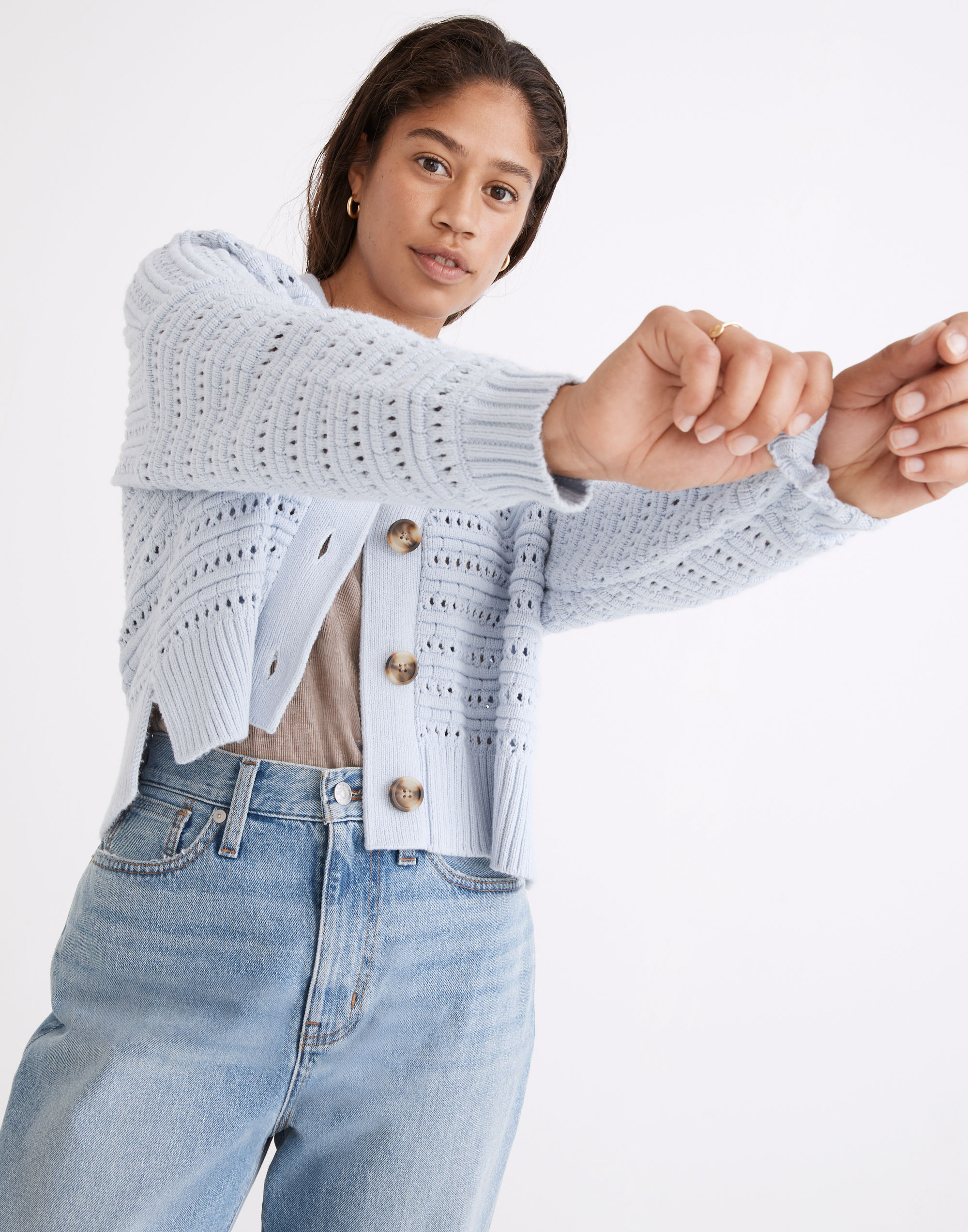 Tanfield Open-Stitch Cardigan Sweater | Madewell