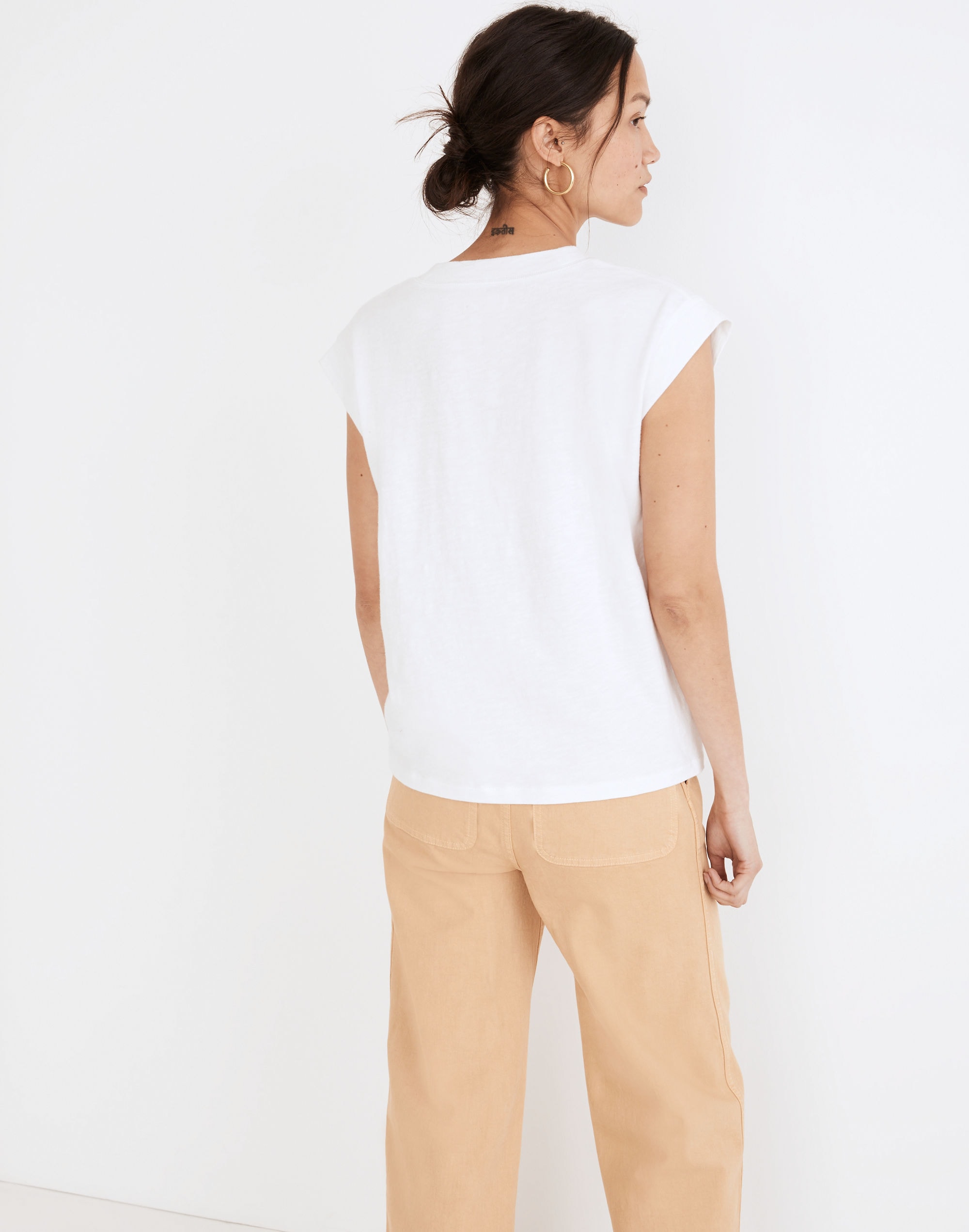 Garment-Dyed Henley Muscle Tee | Madewell