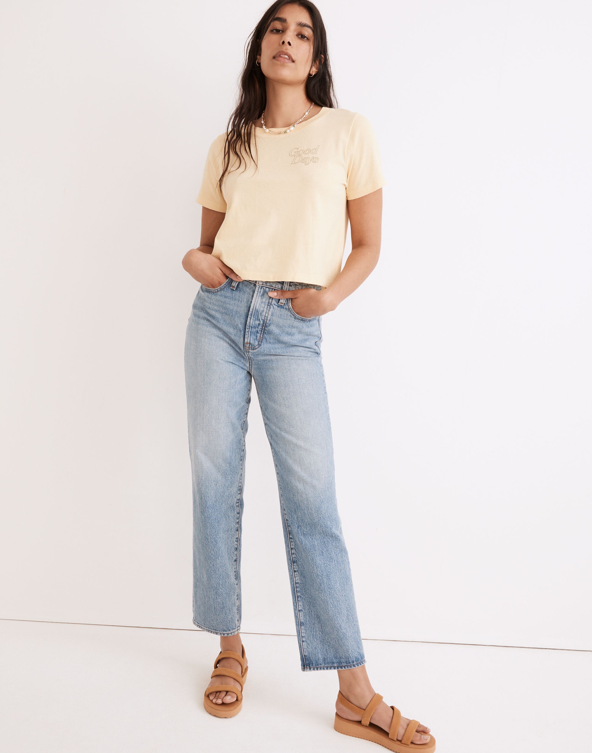 Good Days Softfade Cotton Lakeshore Crop Tee