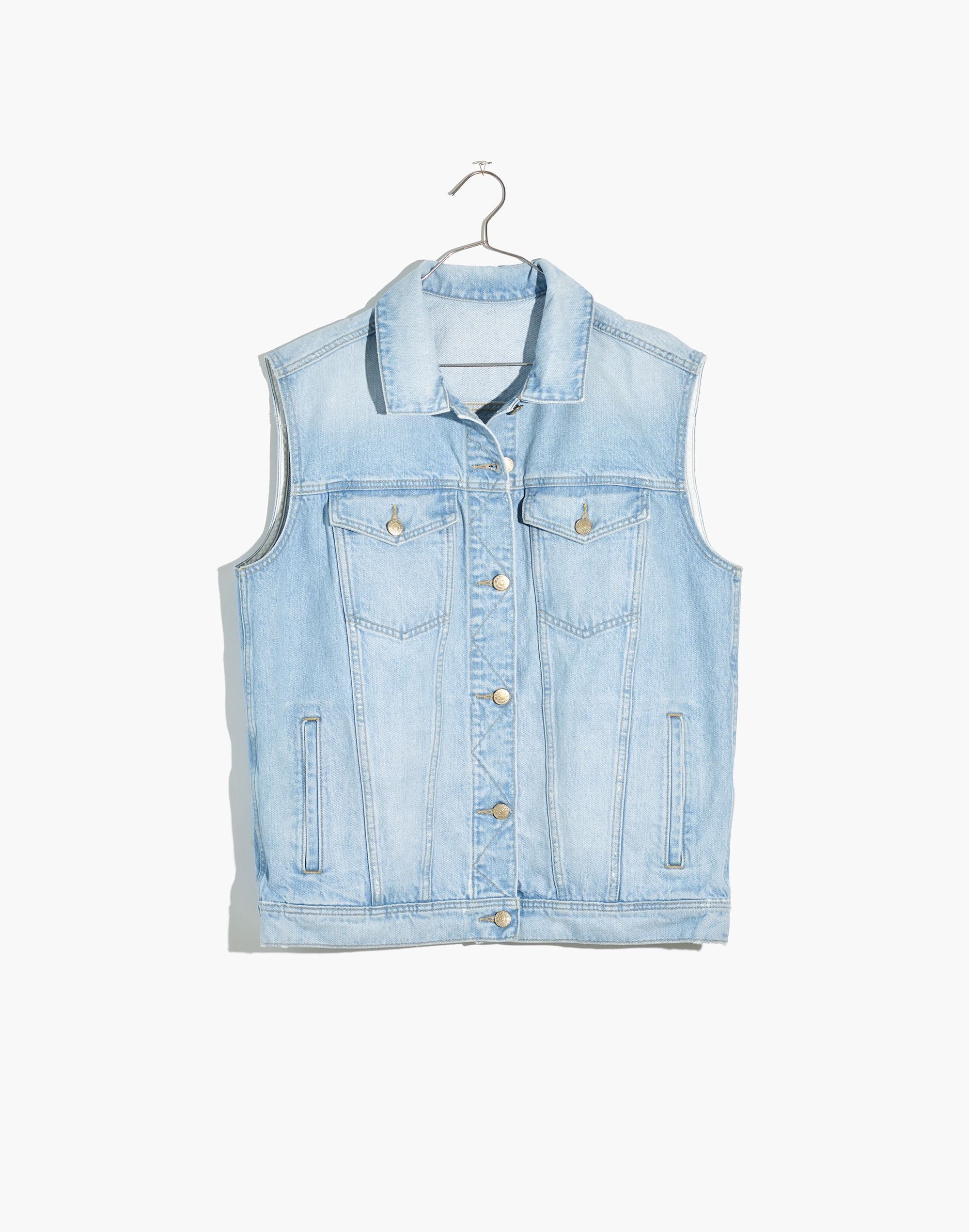 The Oversized Trucker Jean Vest in Astley Wash | Madewell