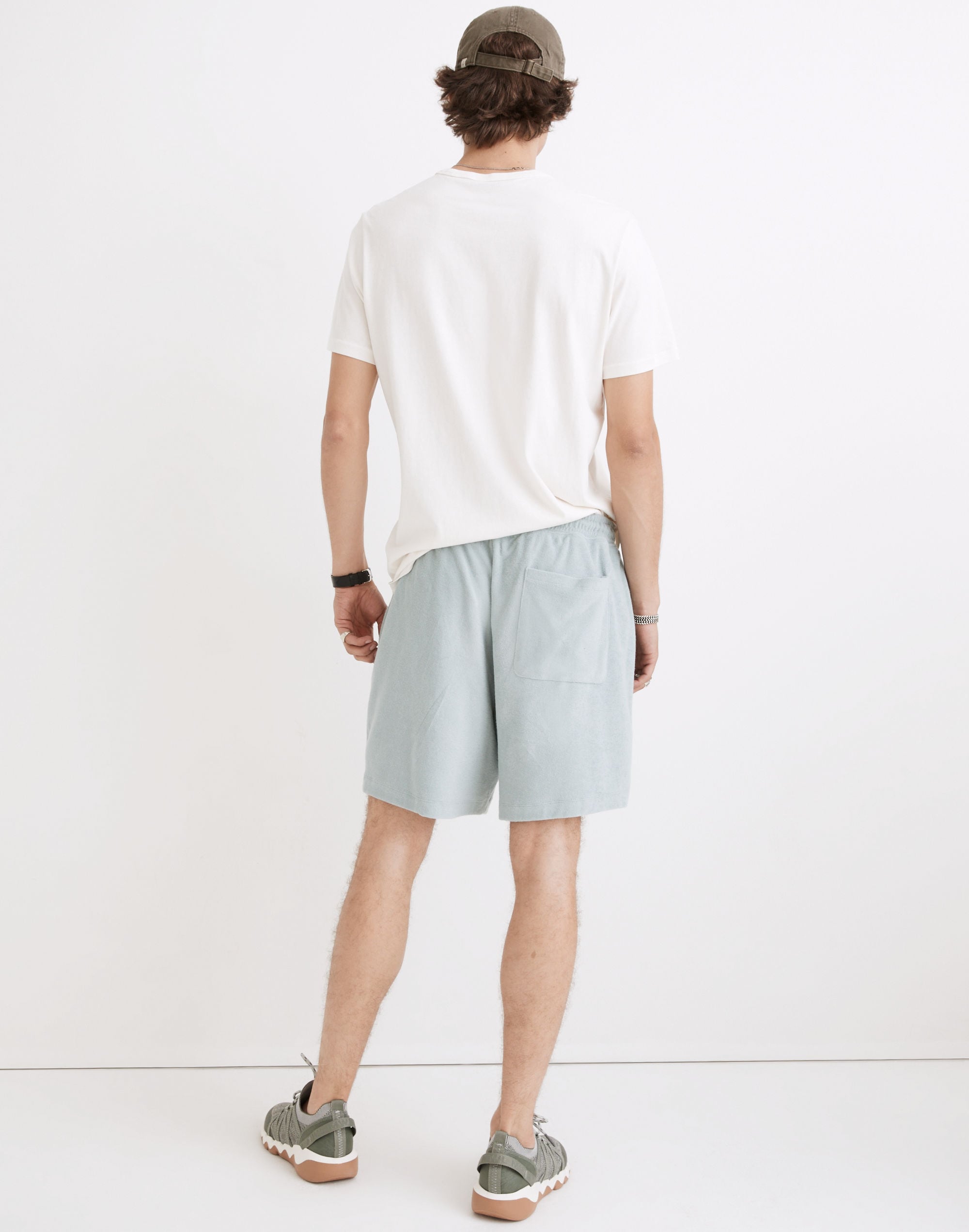 Terry Cloth Drawstring Shorts