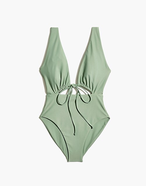 Mabel One Piece Swimsuit in Sage Green