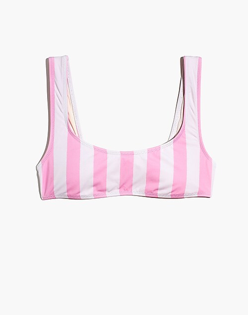Solid & Striped® Elle Bikini Top in Cotton Candy Stripe