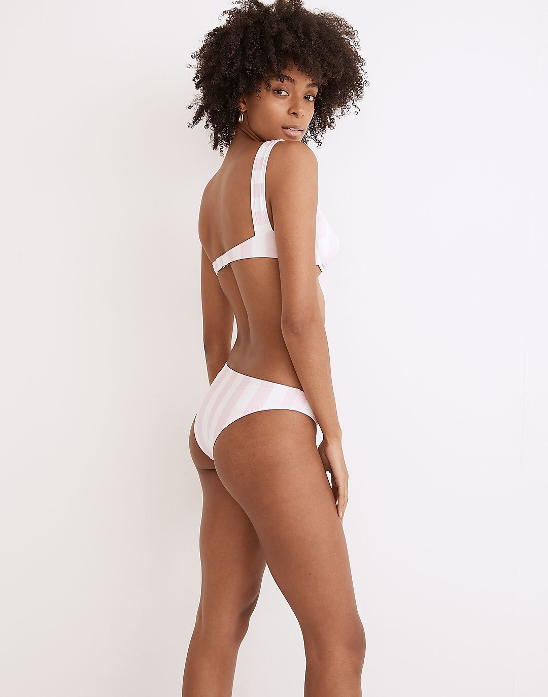 Solid & Striped® Elle Low-Rise Bikini Bottom in Cotton Candy Stripe