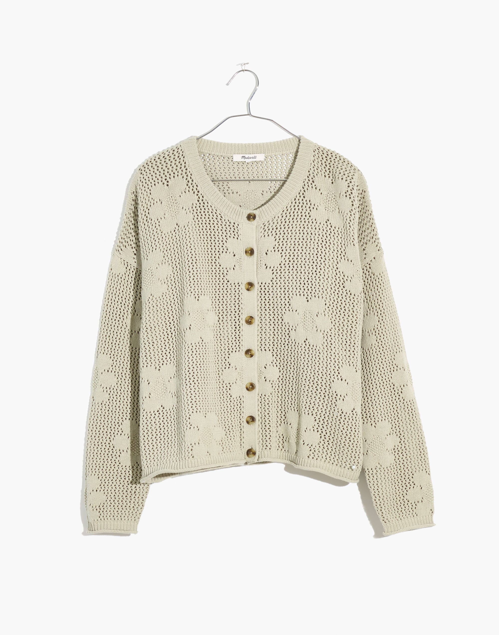 Plus Floral Open-Stitch Cardigan Sweater | Madewell