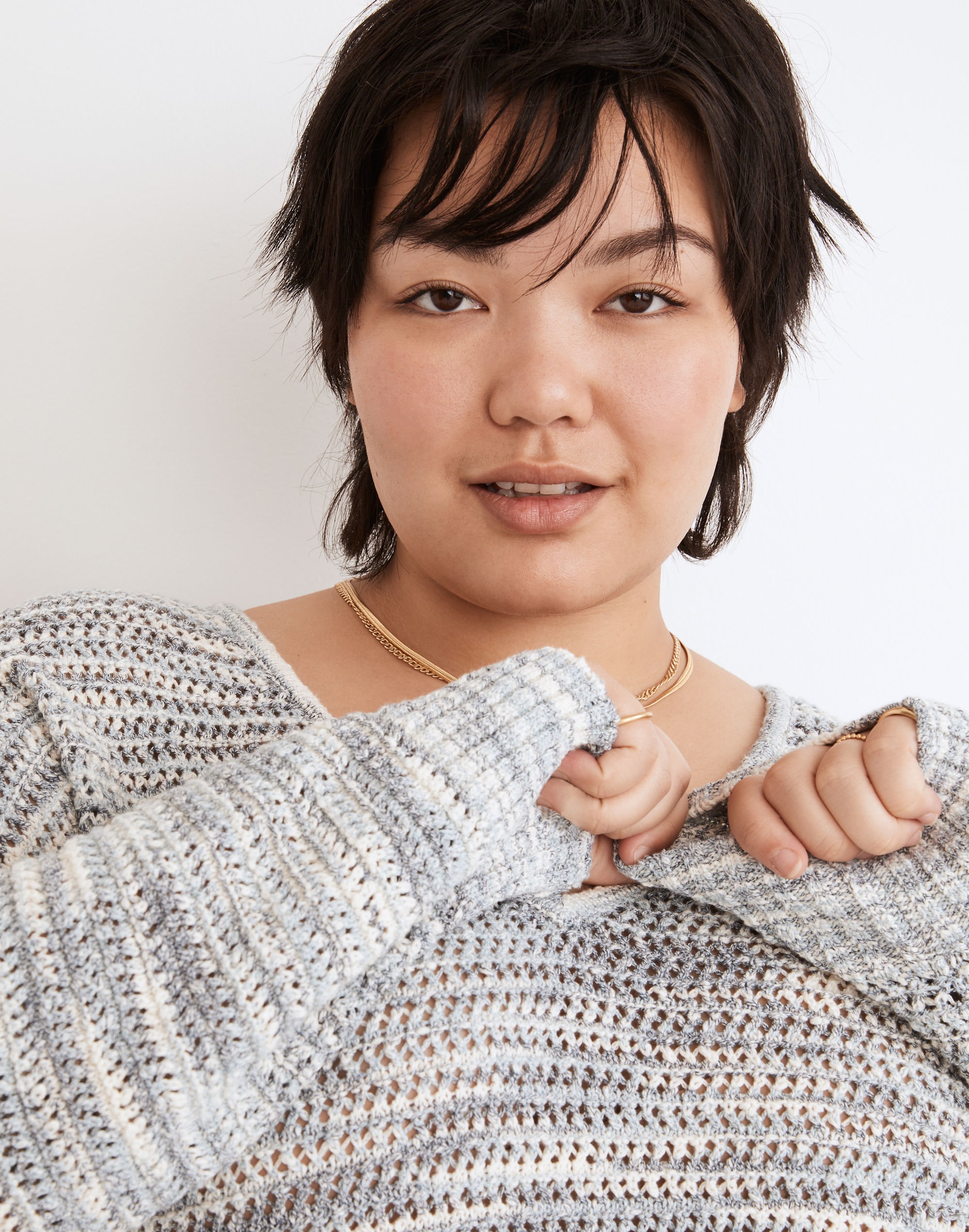 Plus Southbrook Open-Stitch Pullover Sweater Space-Dye | Madewell