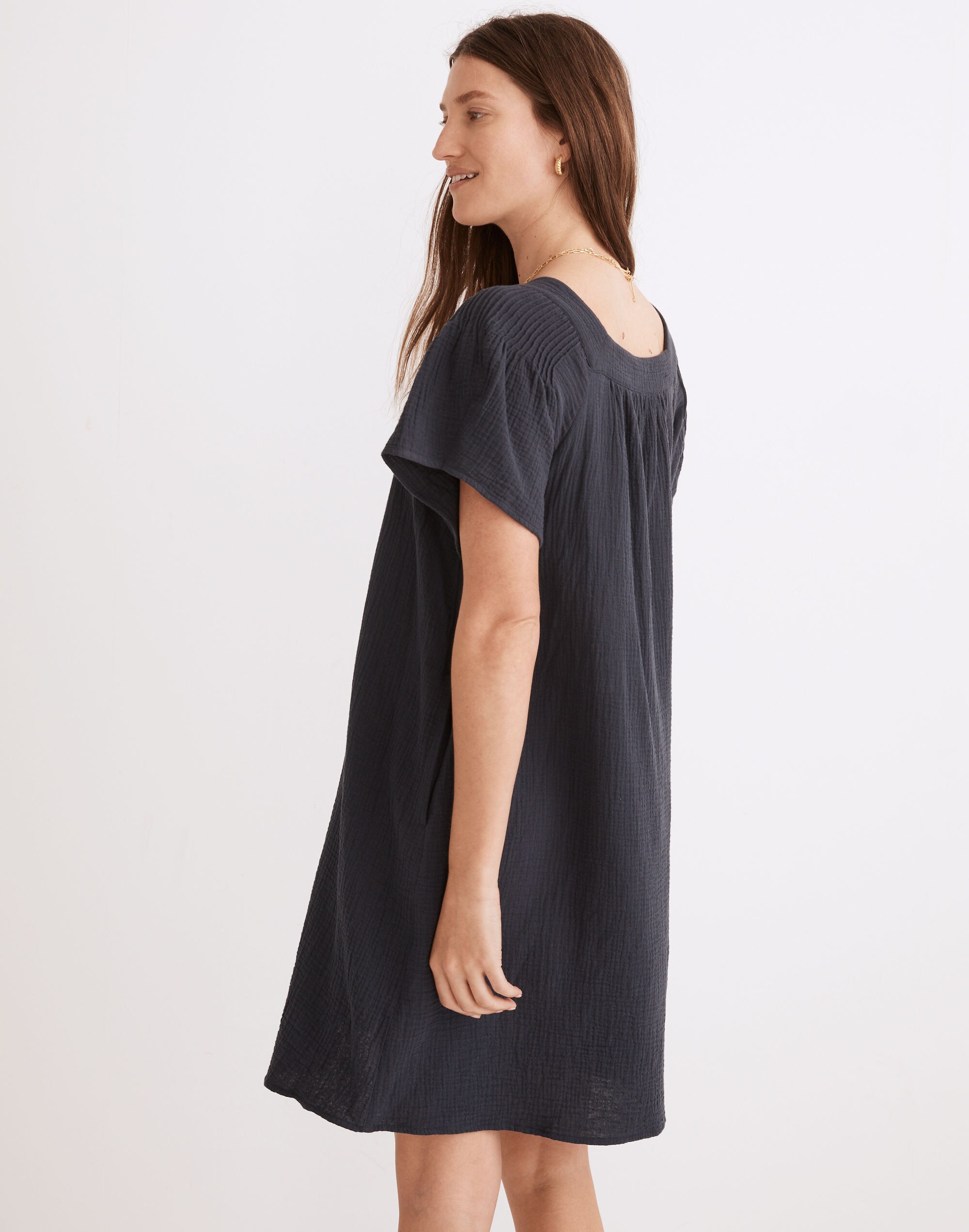 Lightspun Butterfly Square-Neck Mini Dress | Madewell