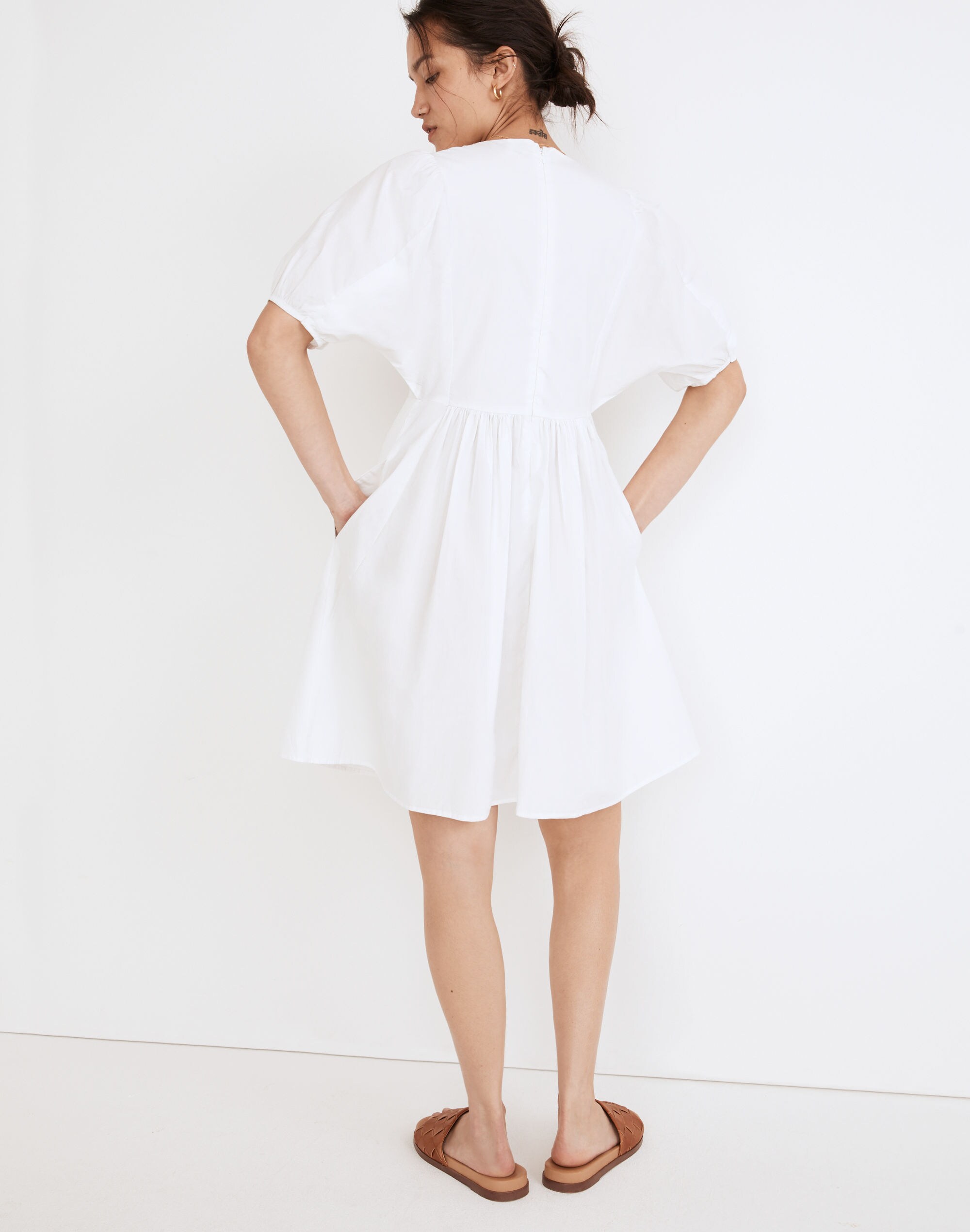 最終値下げ！】 Embroidery Poplin Mini Dress-