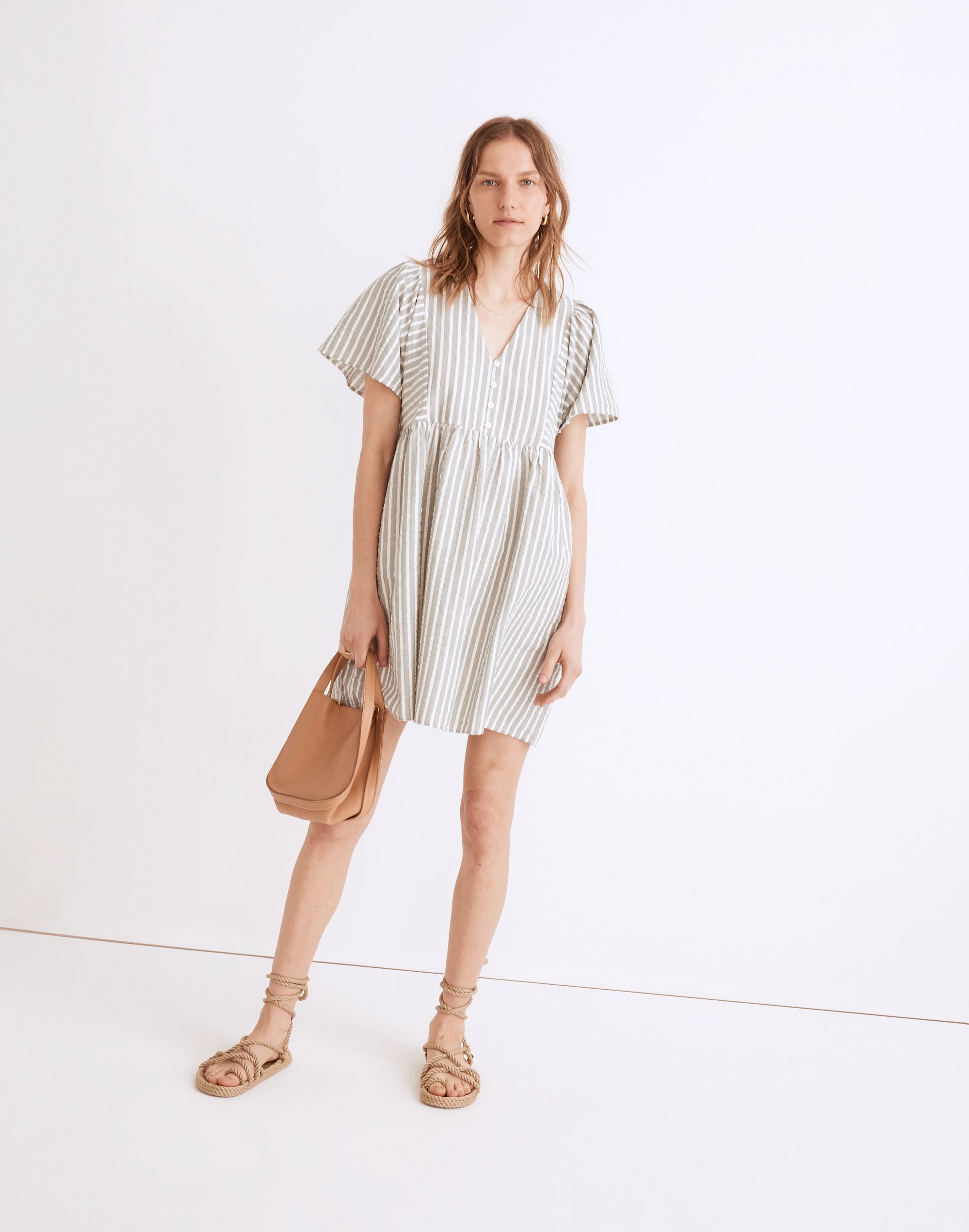 madewell flutter sleeve dress