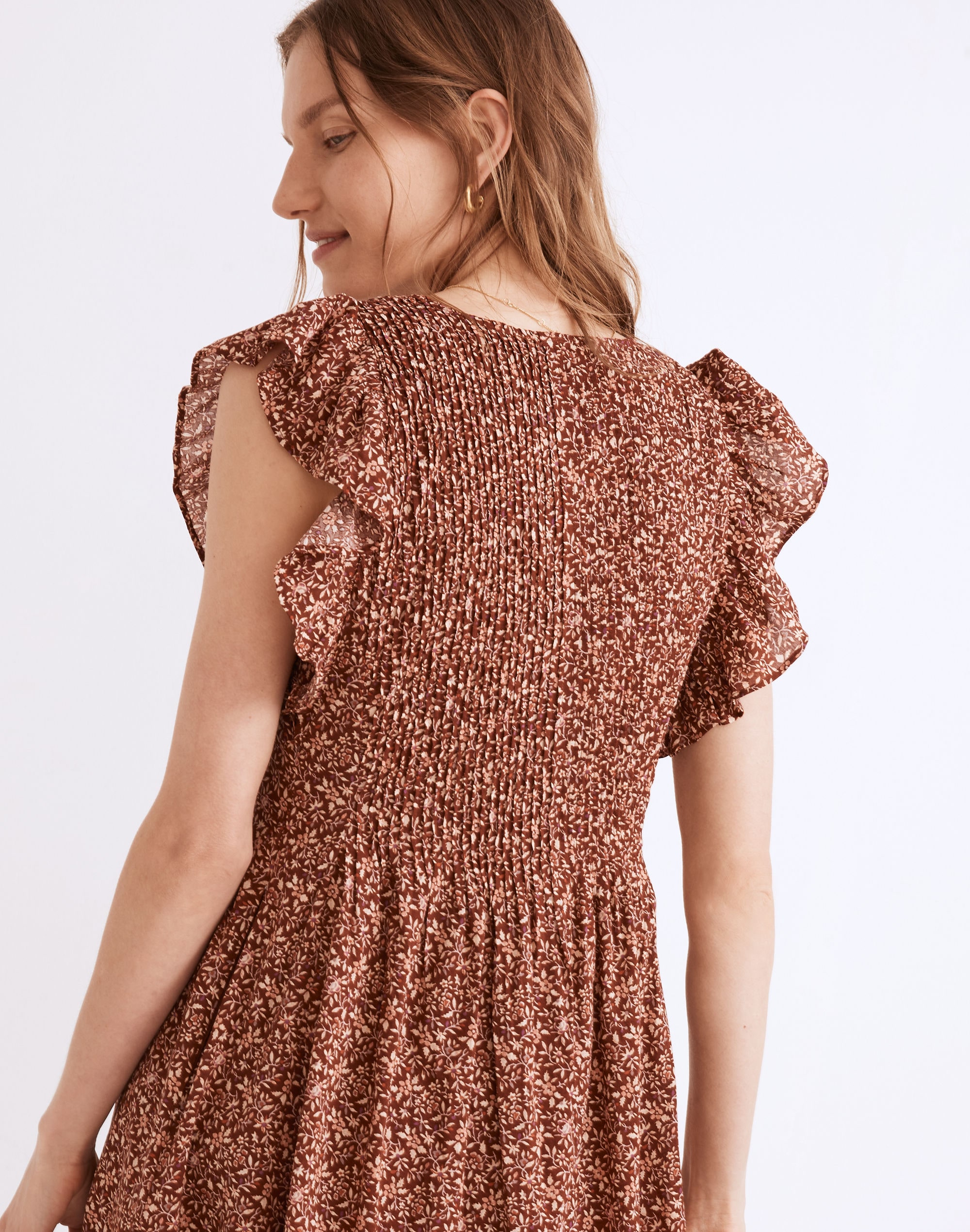 Pintuck Mini Dress Florentine Floral | Madewell