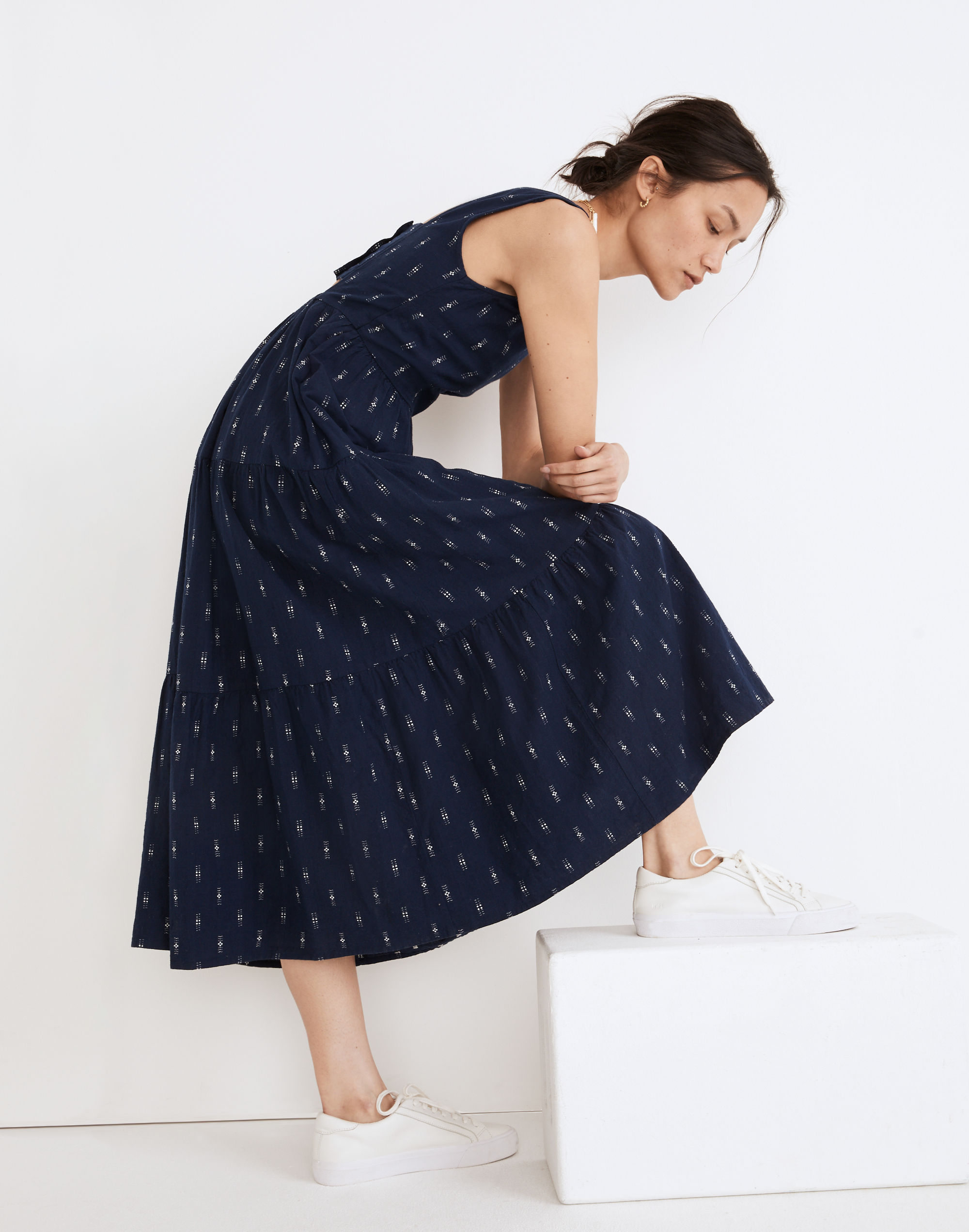 Cattail Cutout Tiered Midi Dress | Madewell