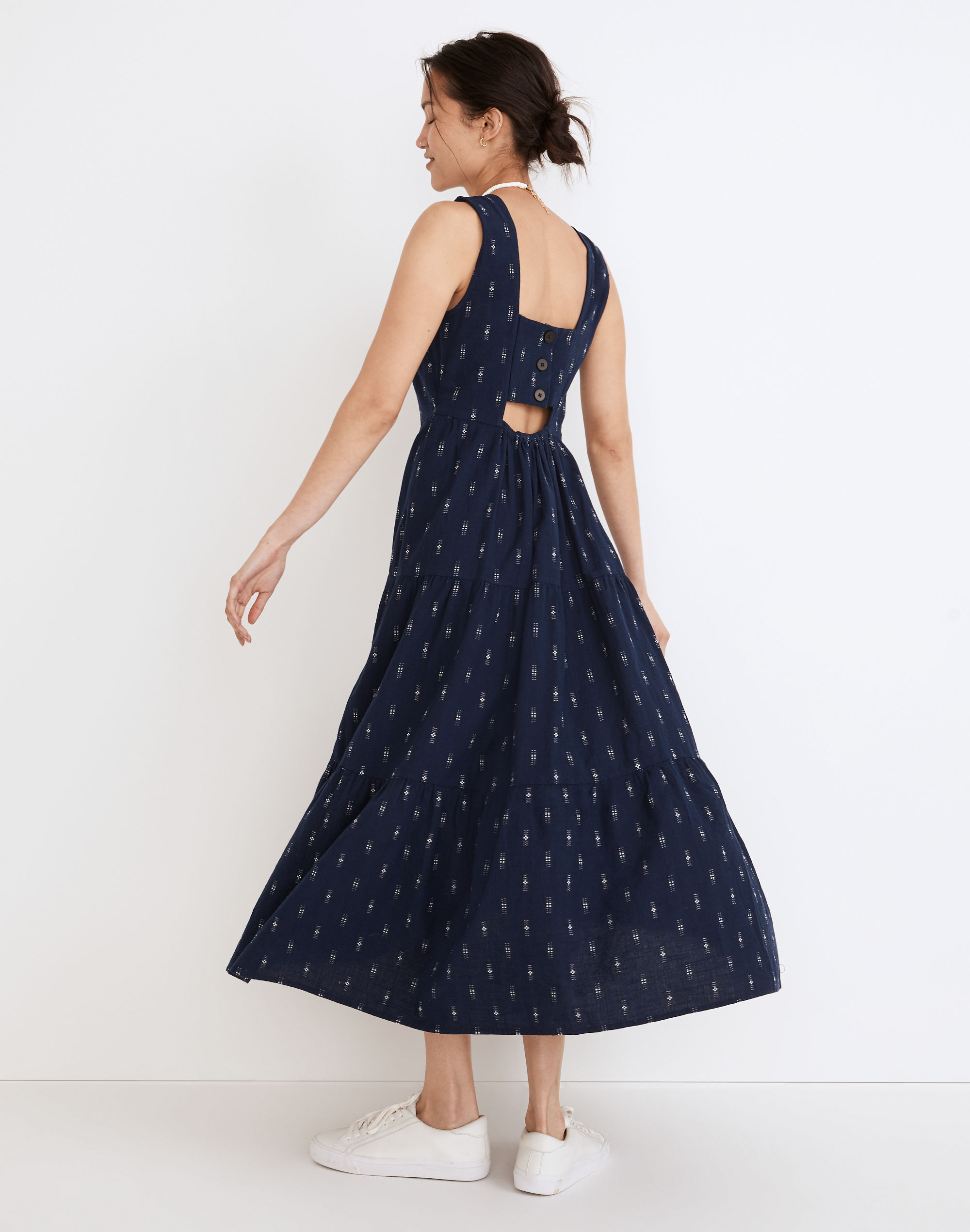 Cattail Cutout Tiered Midi Dress | Madewell