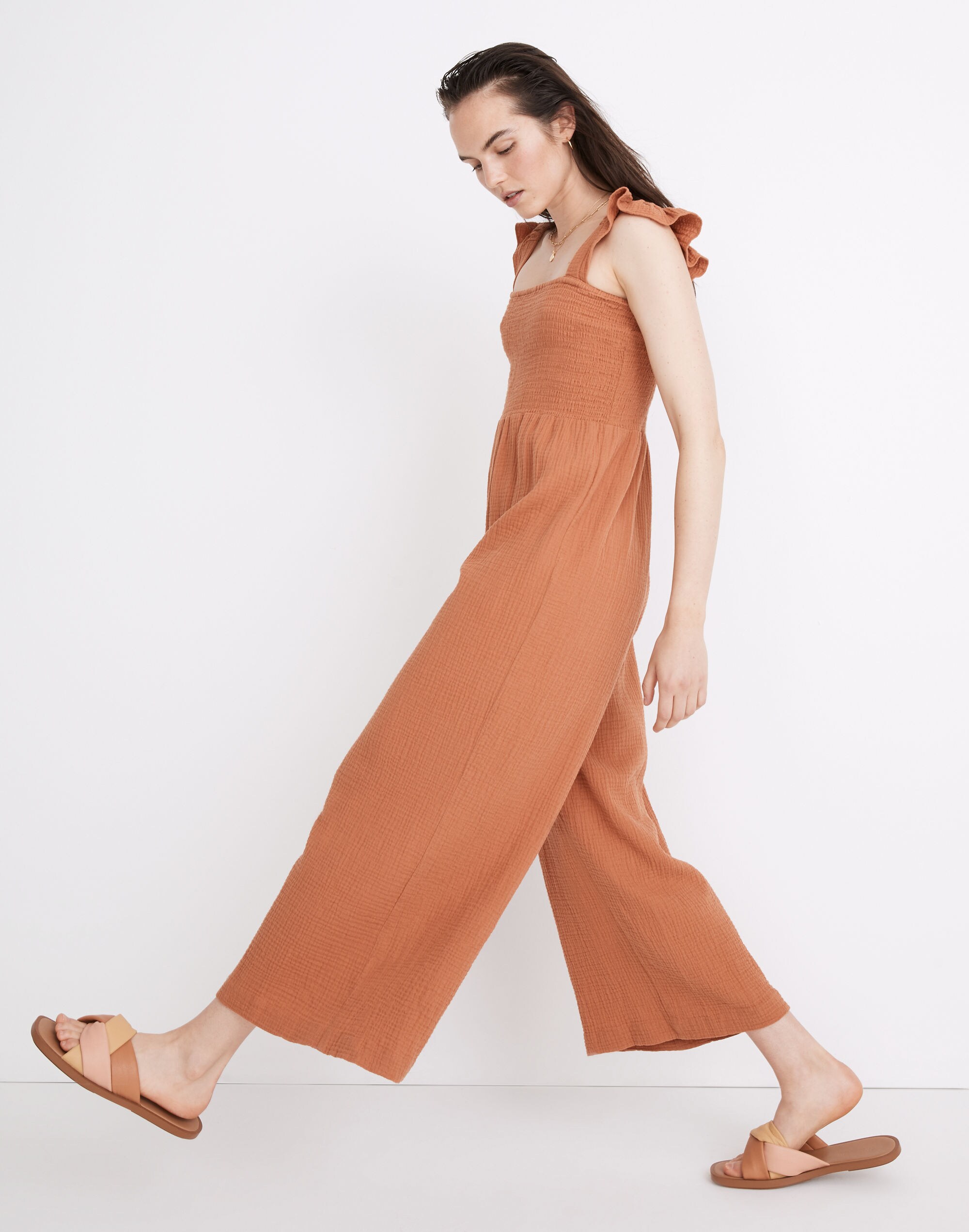 Lightspun Lucie Flutter-Sleeve Jumpsuit | Madewell