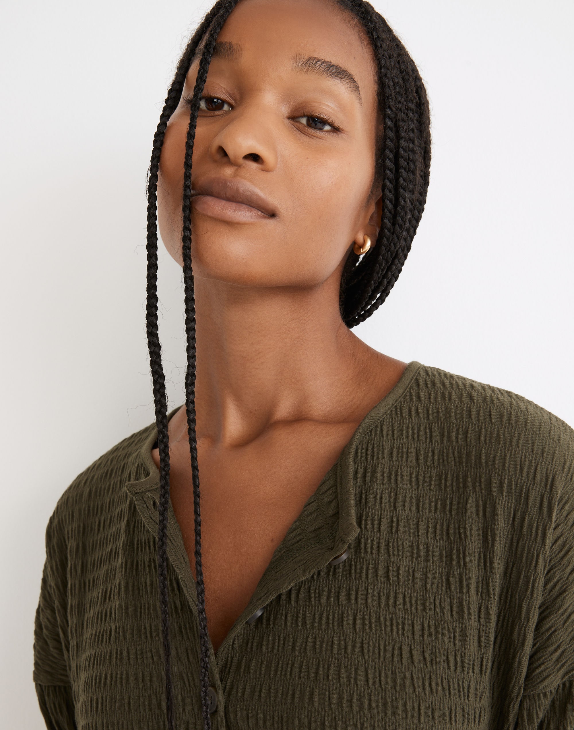 (Re)sourced Crinkle-Knit Tiered Mini Dress | Madewell