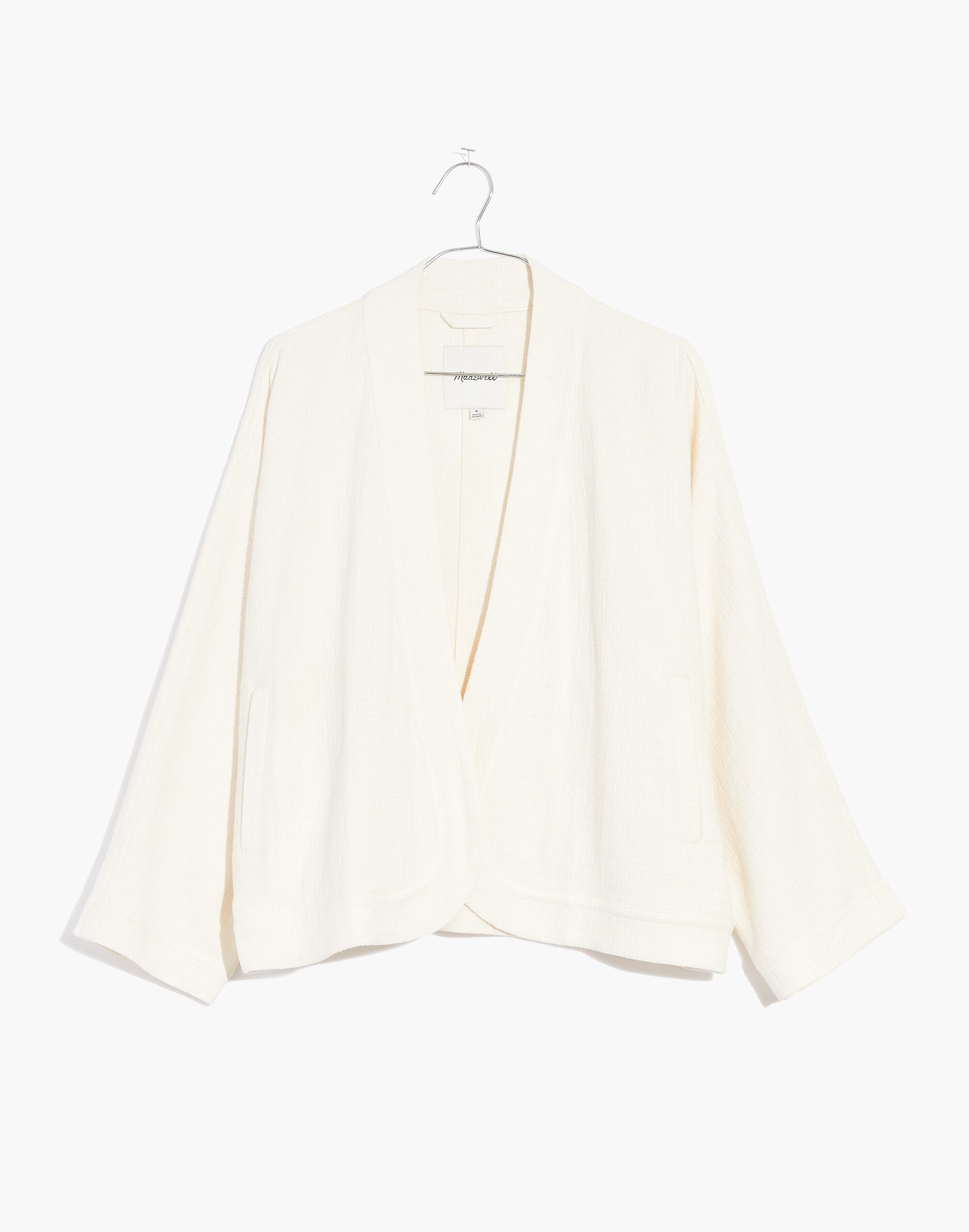 Plus Linen-Blend Cropped Robe Jacket | Madewell