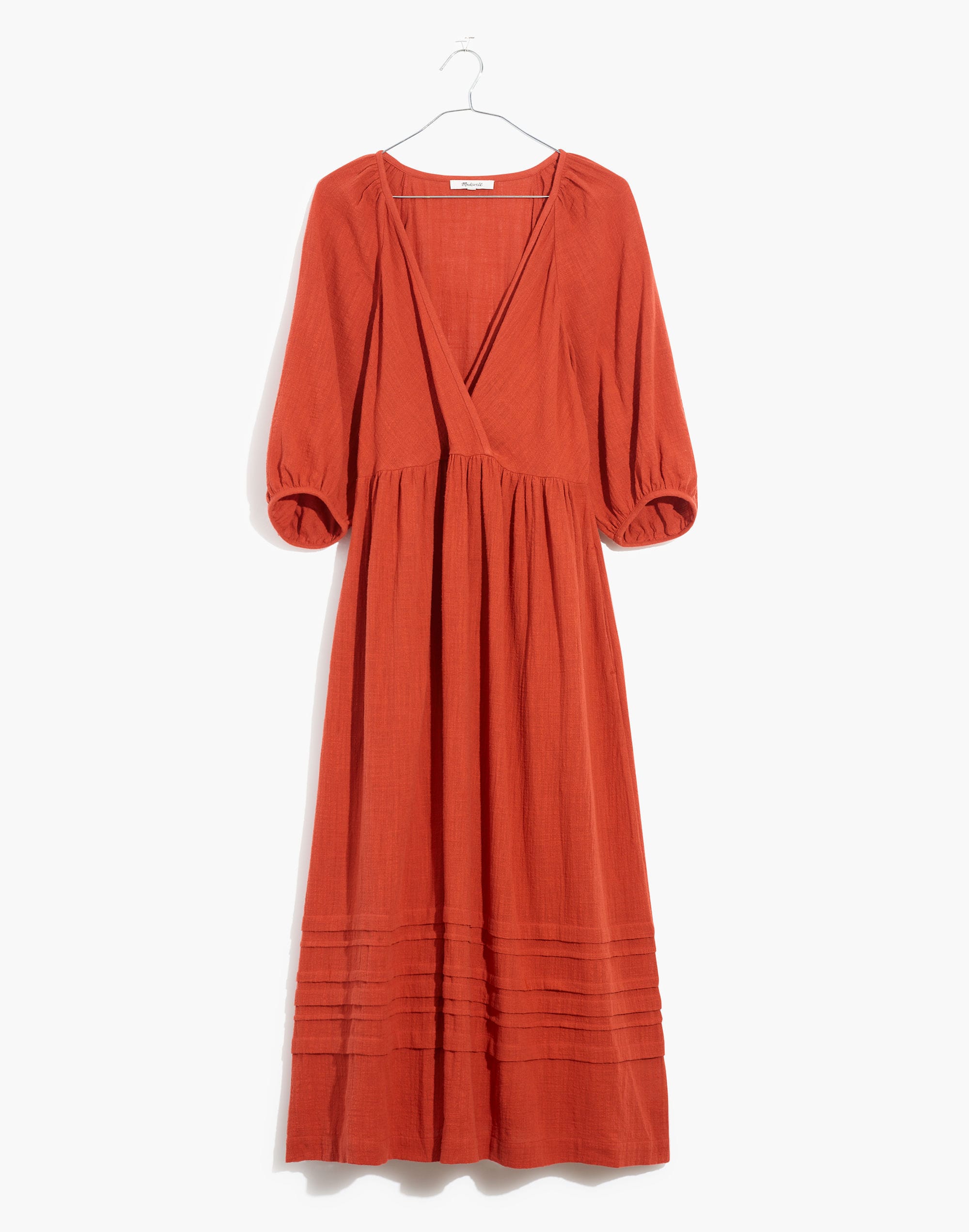 Plus Marianna Puff-Sleeve Midi Dress | Madewell