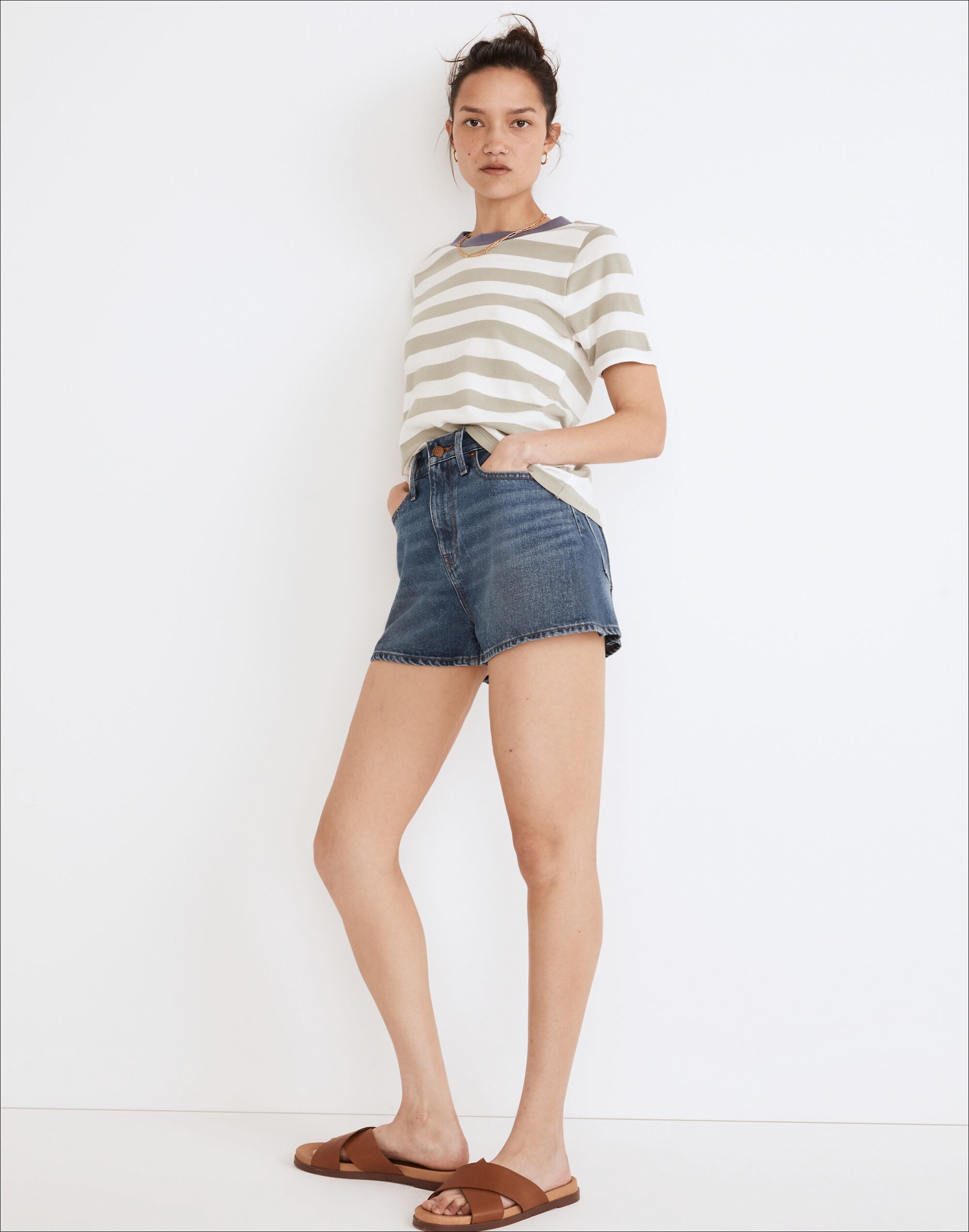 Supima® Cotton Essential Ringer Tee in Johnson Stripe | Madewell