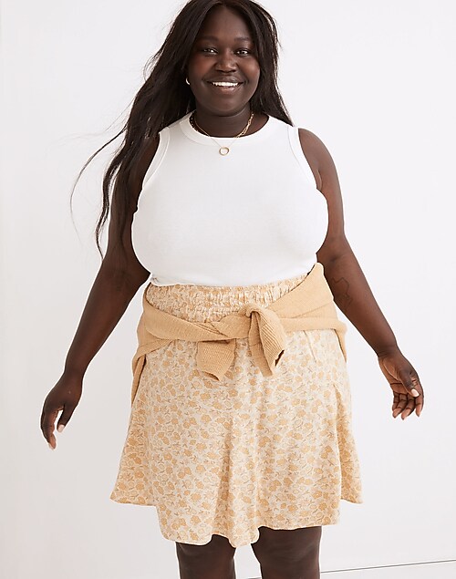 Buy N-Gal Women Leaf Printed Skorts Mini Skirt with Attached Inner