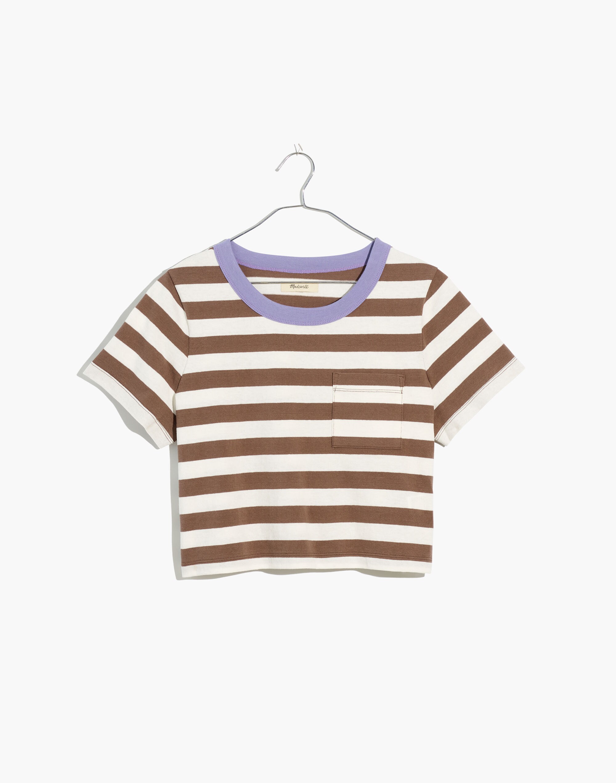 Organic Cotton Supercrop Pocket Tee in Stripe | Madewell