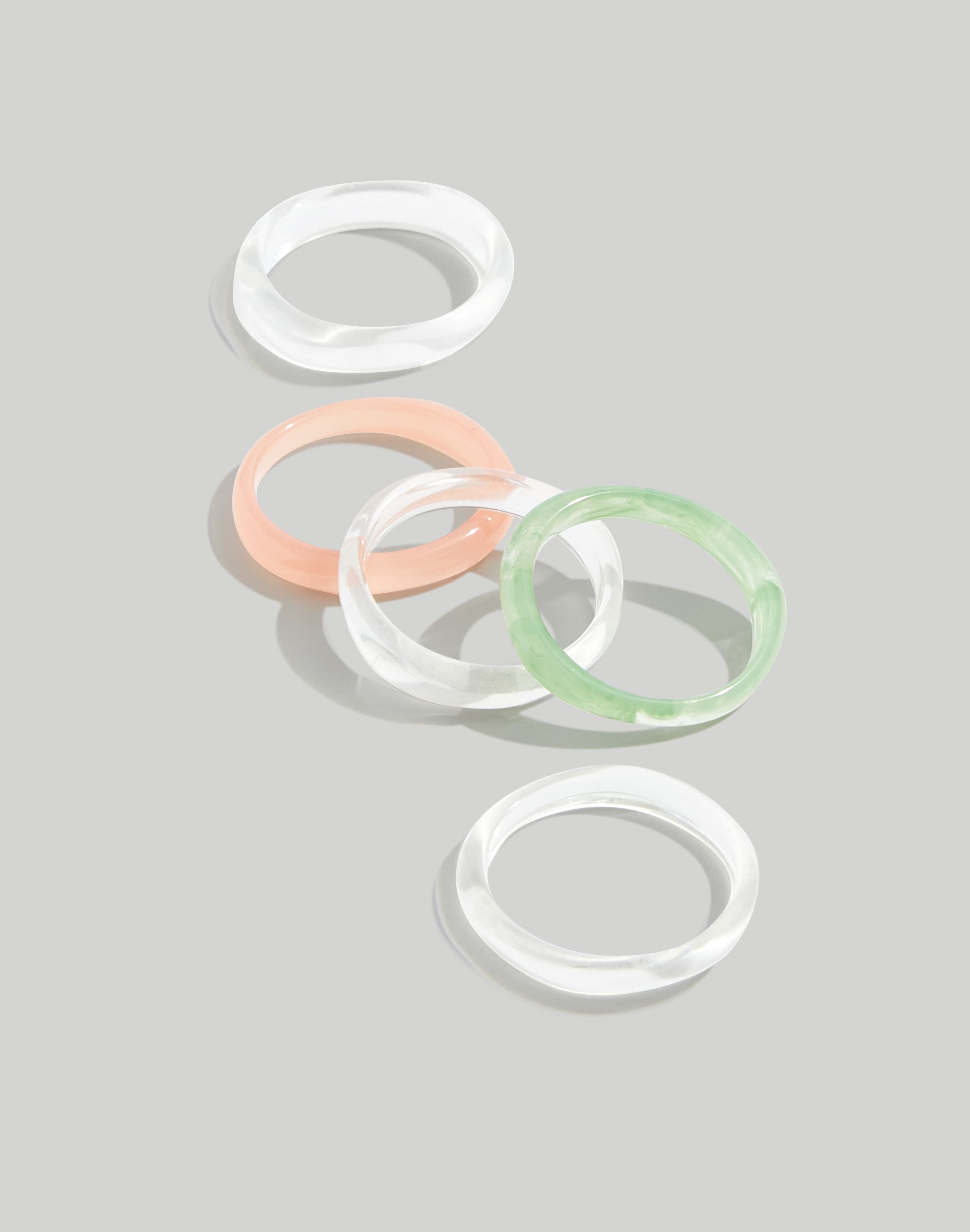 Five-Piece Resin Stacking Ring Set | Madewell