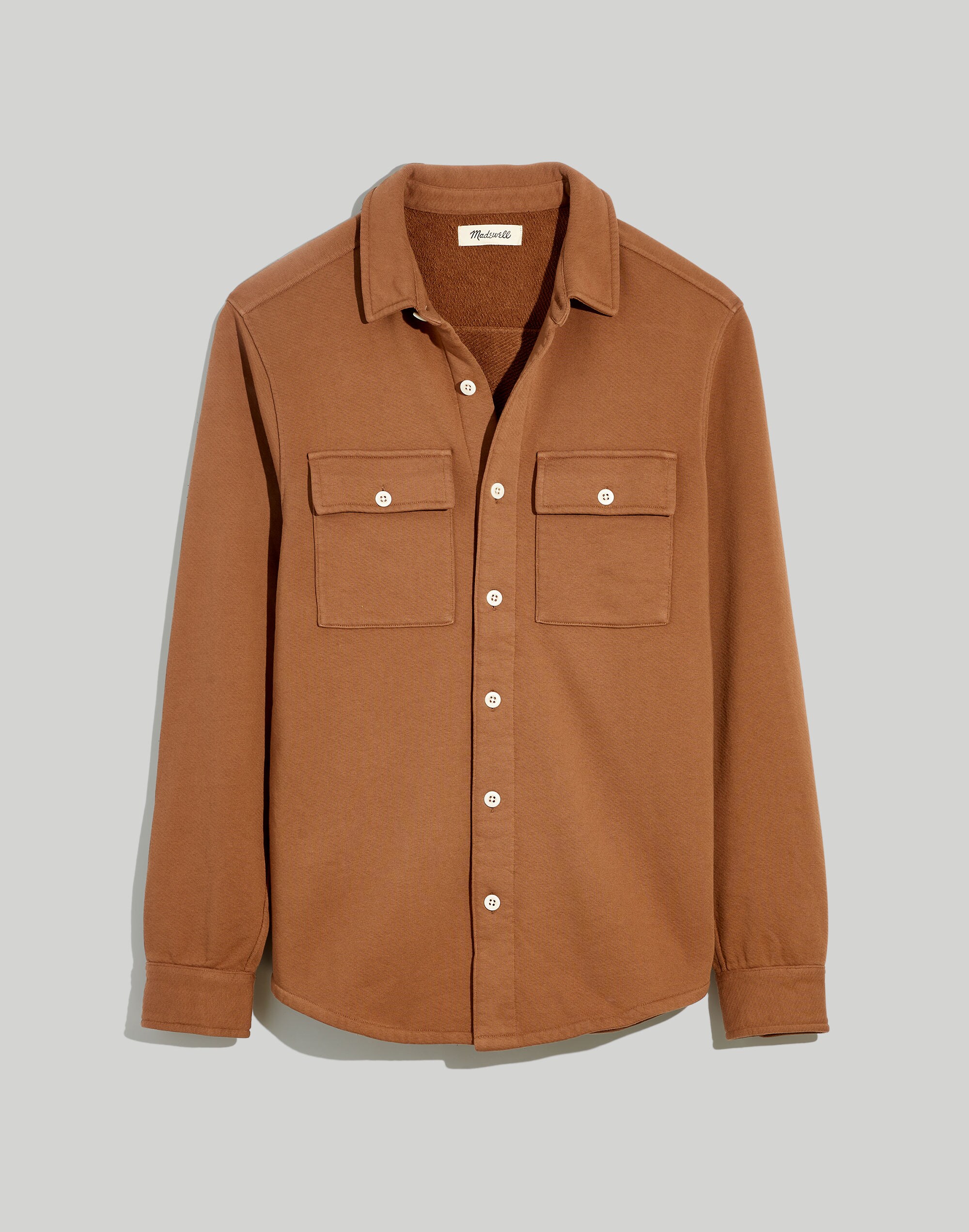 Garment-Dyed Loop Terry Shirt-Jacket | Madewell