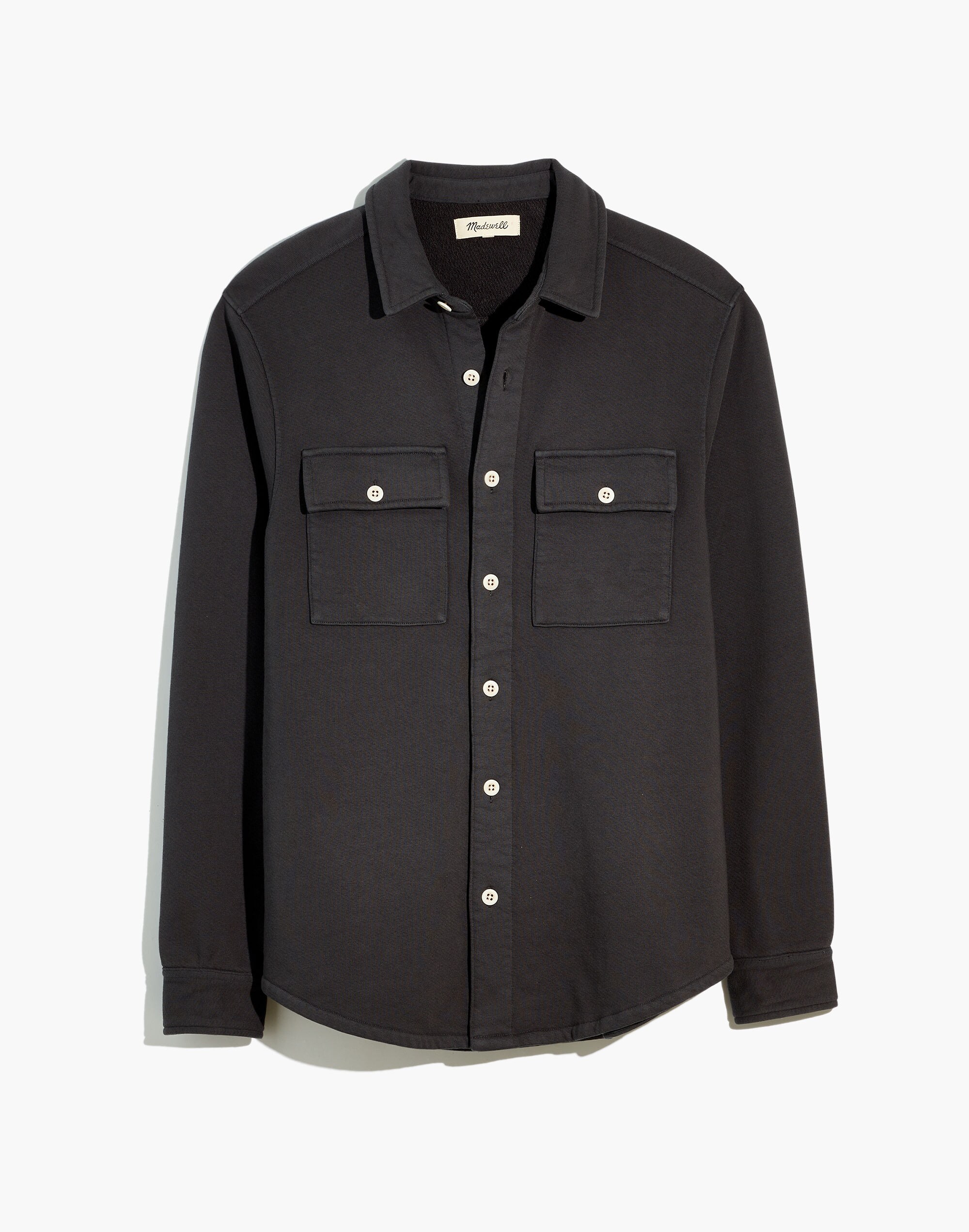 Garment-Dyed Loop Terry Shirt-Jacket