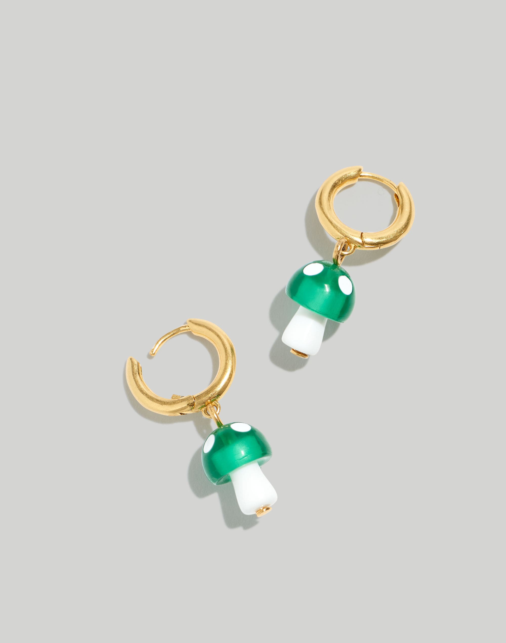 Mushroom Charm Huggie Hoop Earrings | Madewell