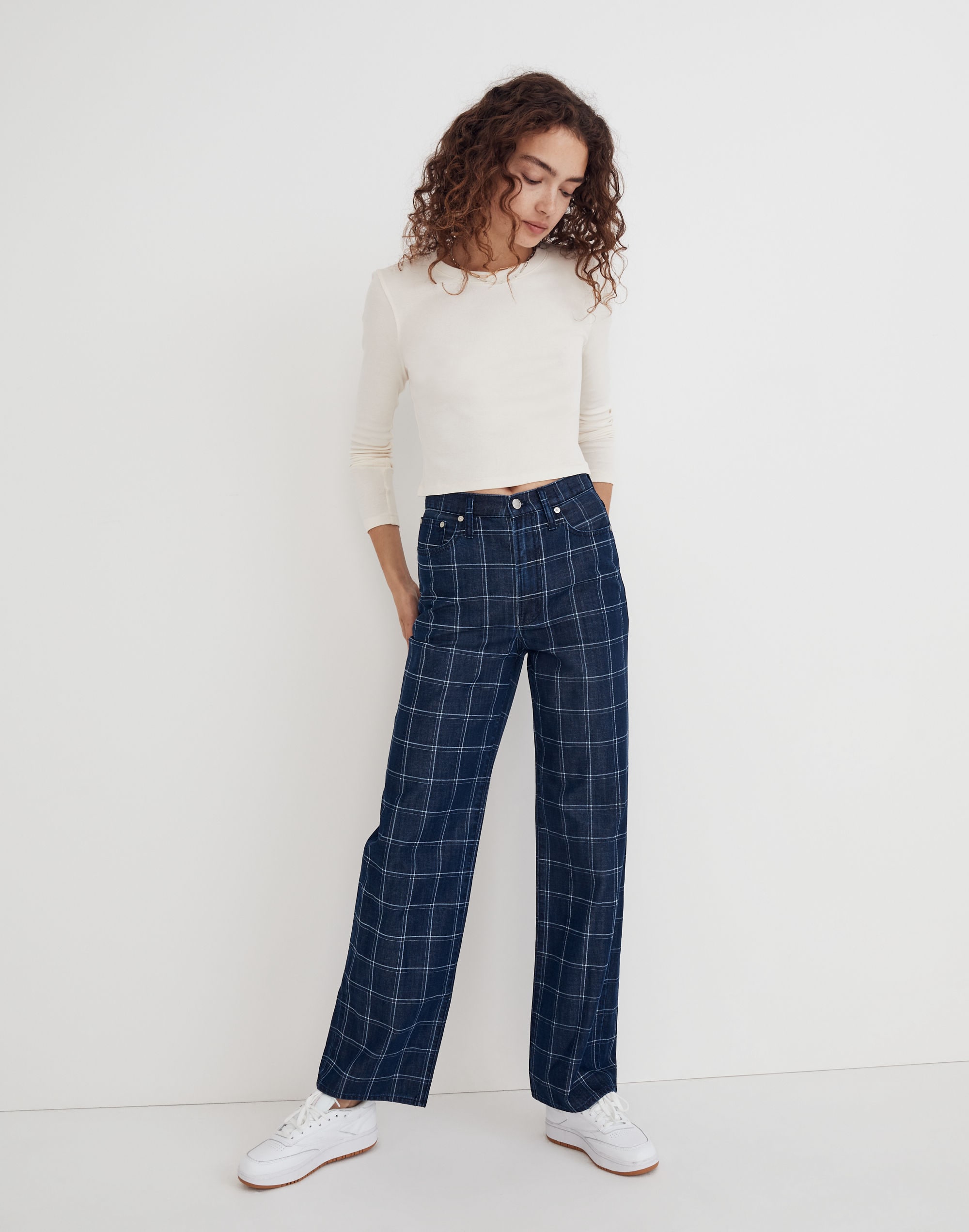 The Perfect Vintage Wide-Leg Jean in Windowpane | Madewell