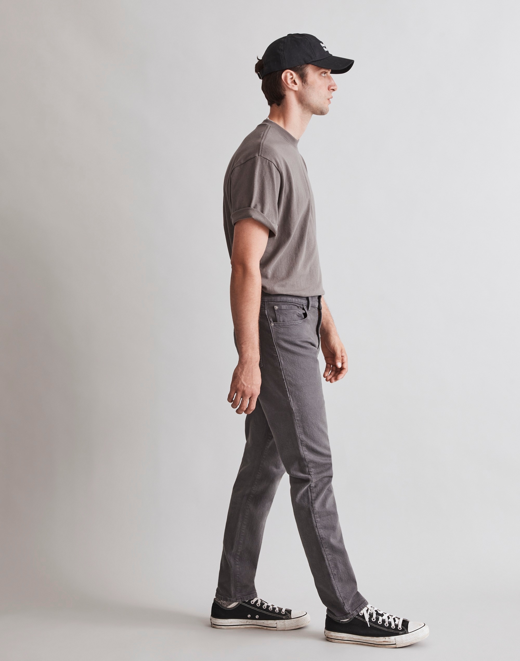 Garment-Dyed Slim Jeans