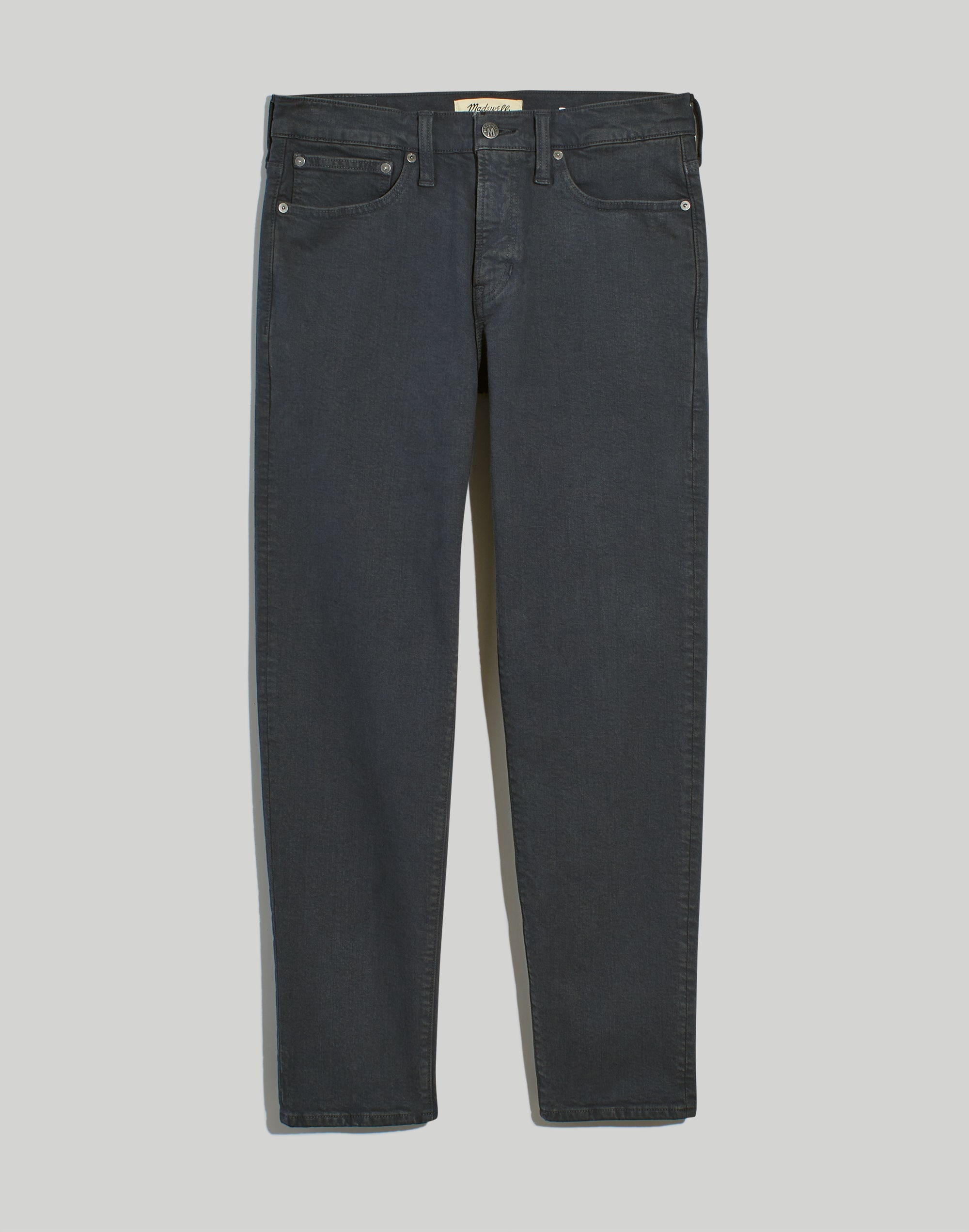 Tapered-Fit Garment Dyed Navy Jeans