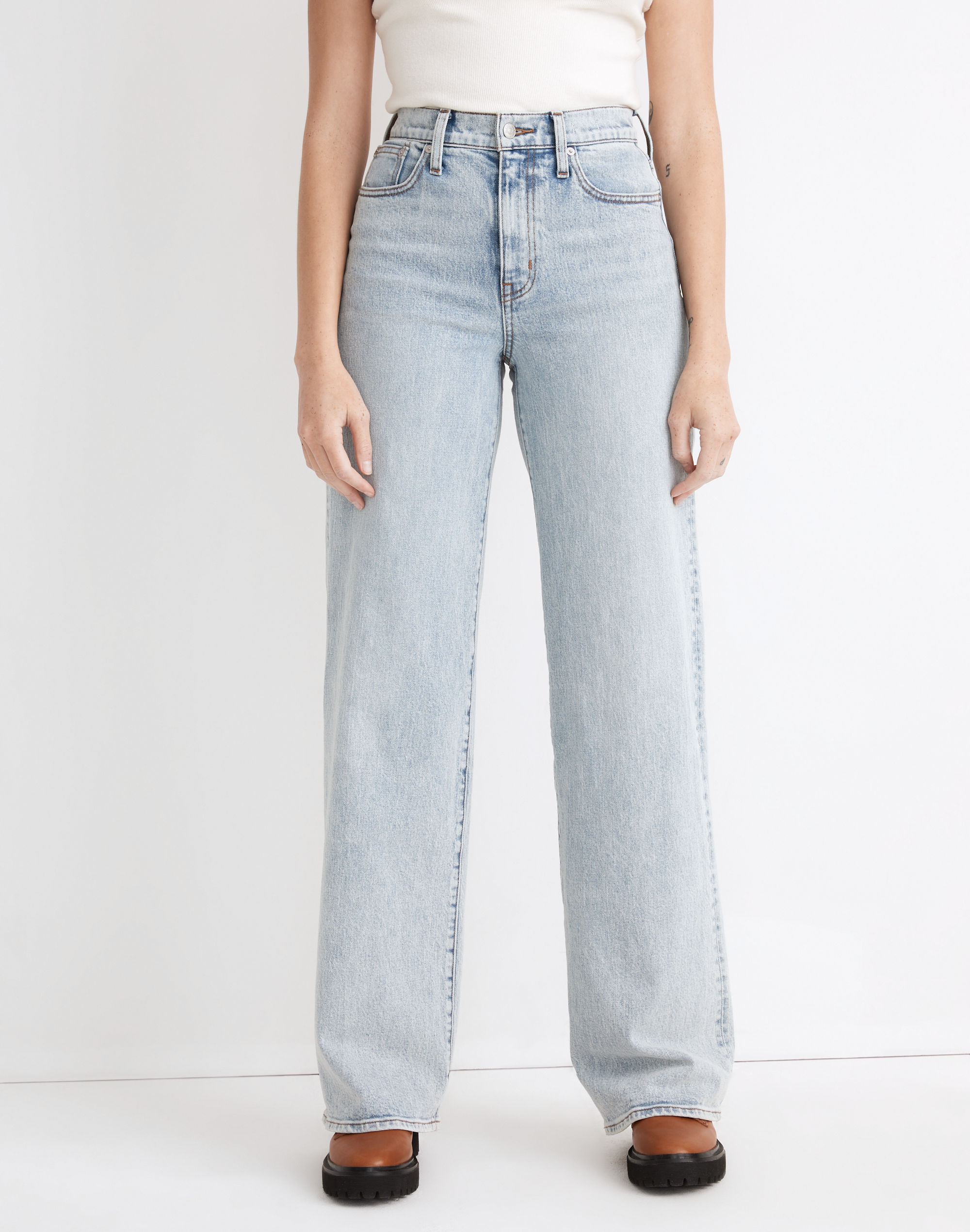 Superwide-Leg Jeans in Hollyhurst Wash | Madewell