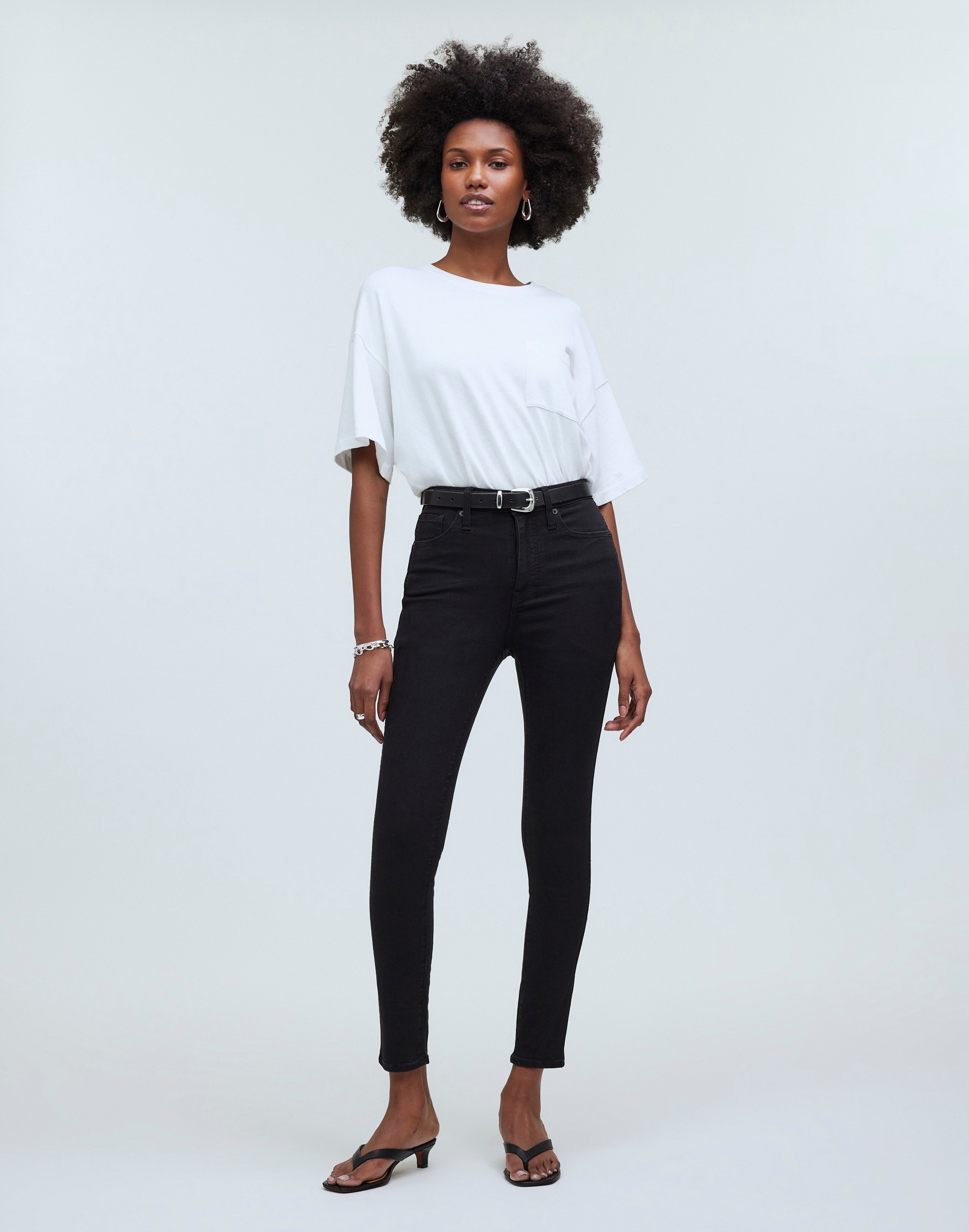 New Look lift and shape high waisted super skinny jeans in black