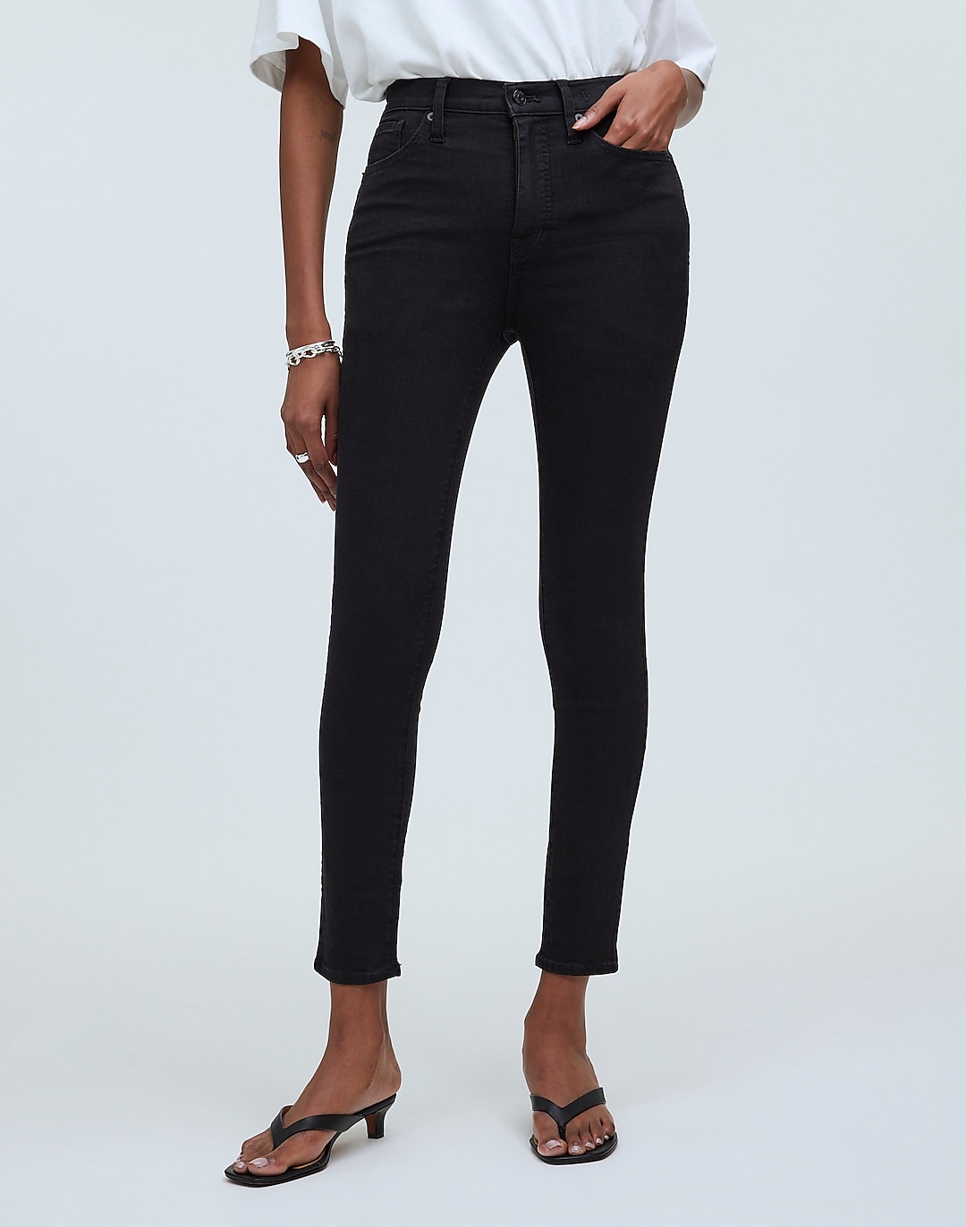 Tall 10 High-Rise Skinny Jeans in Black Frost