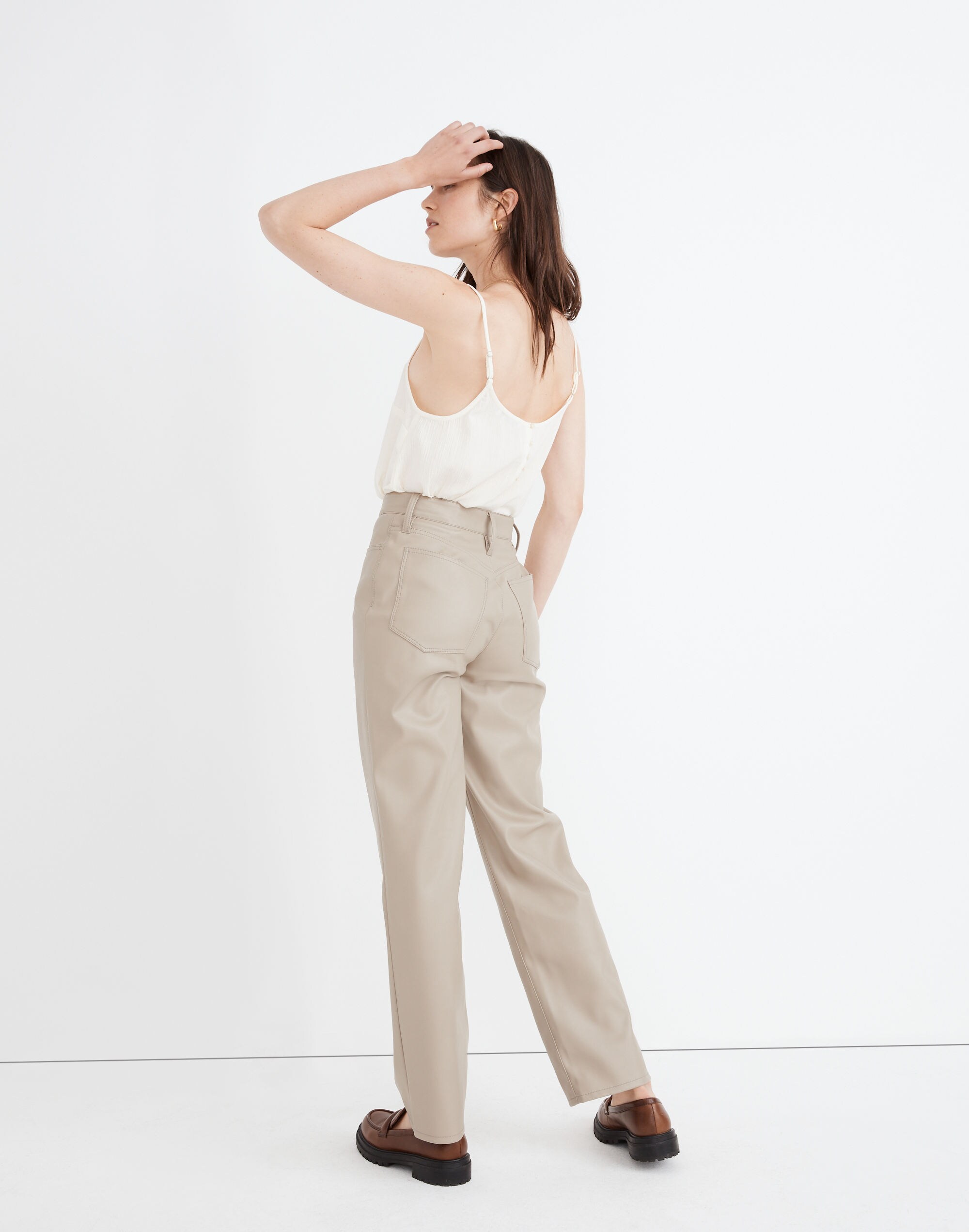 The Petite Perfect Vintage Straight Jean: Faux Leather Edition