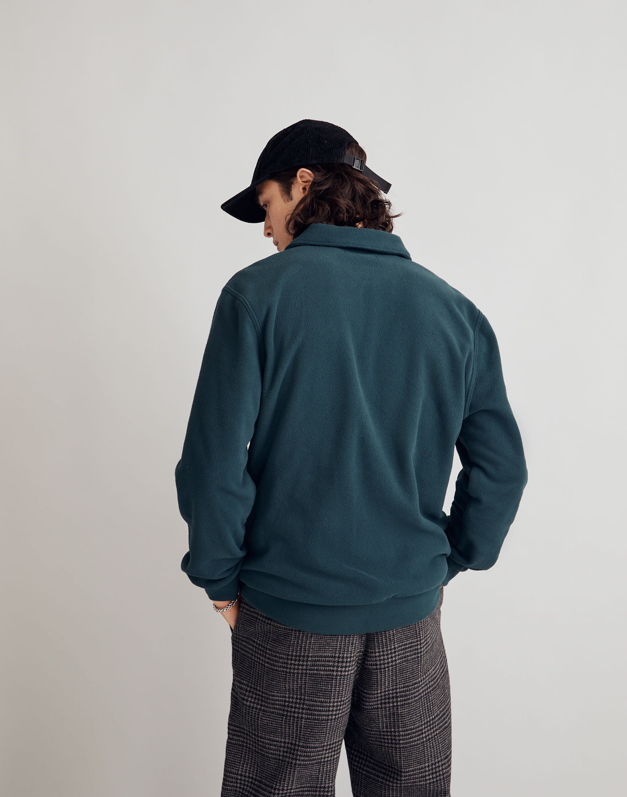 (Re)sourced Fleece Polo Shirt | Madewell