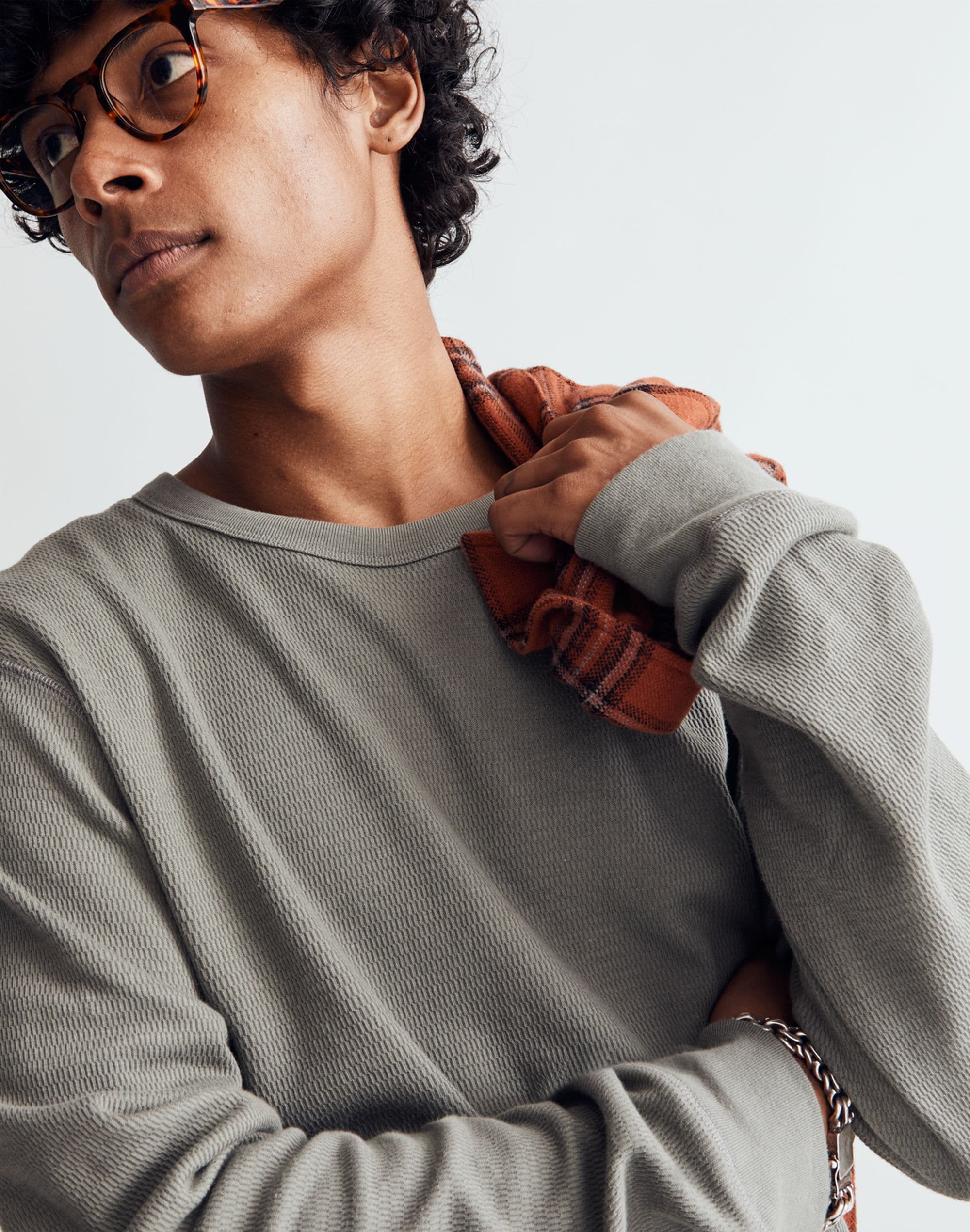 Waffle-Knit Long-Sleeve Tee | Madewell