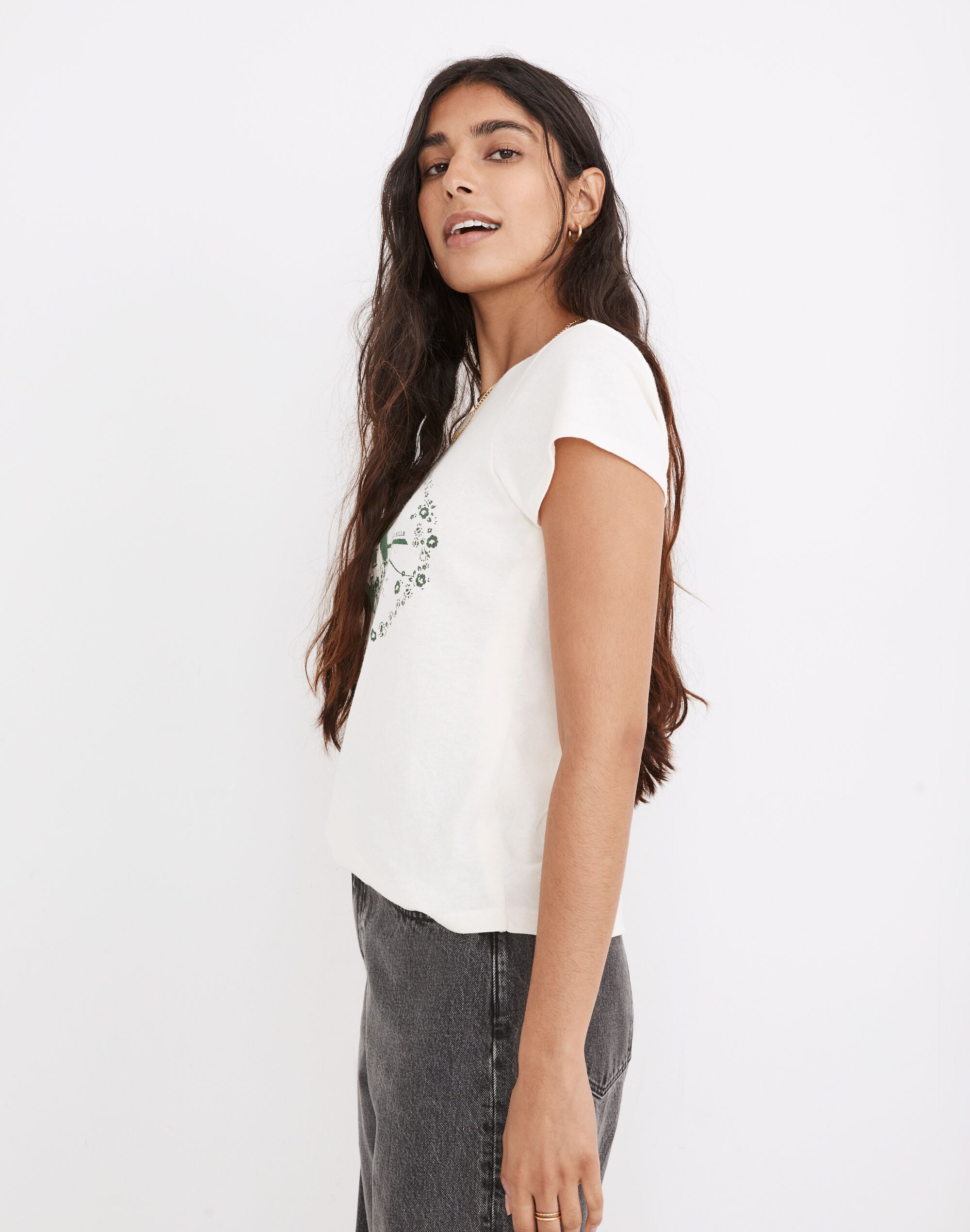 Cotswold Hills Shrunken Shirttail Tee | Madewell